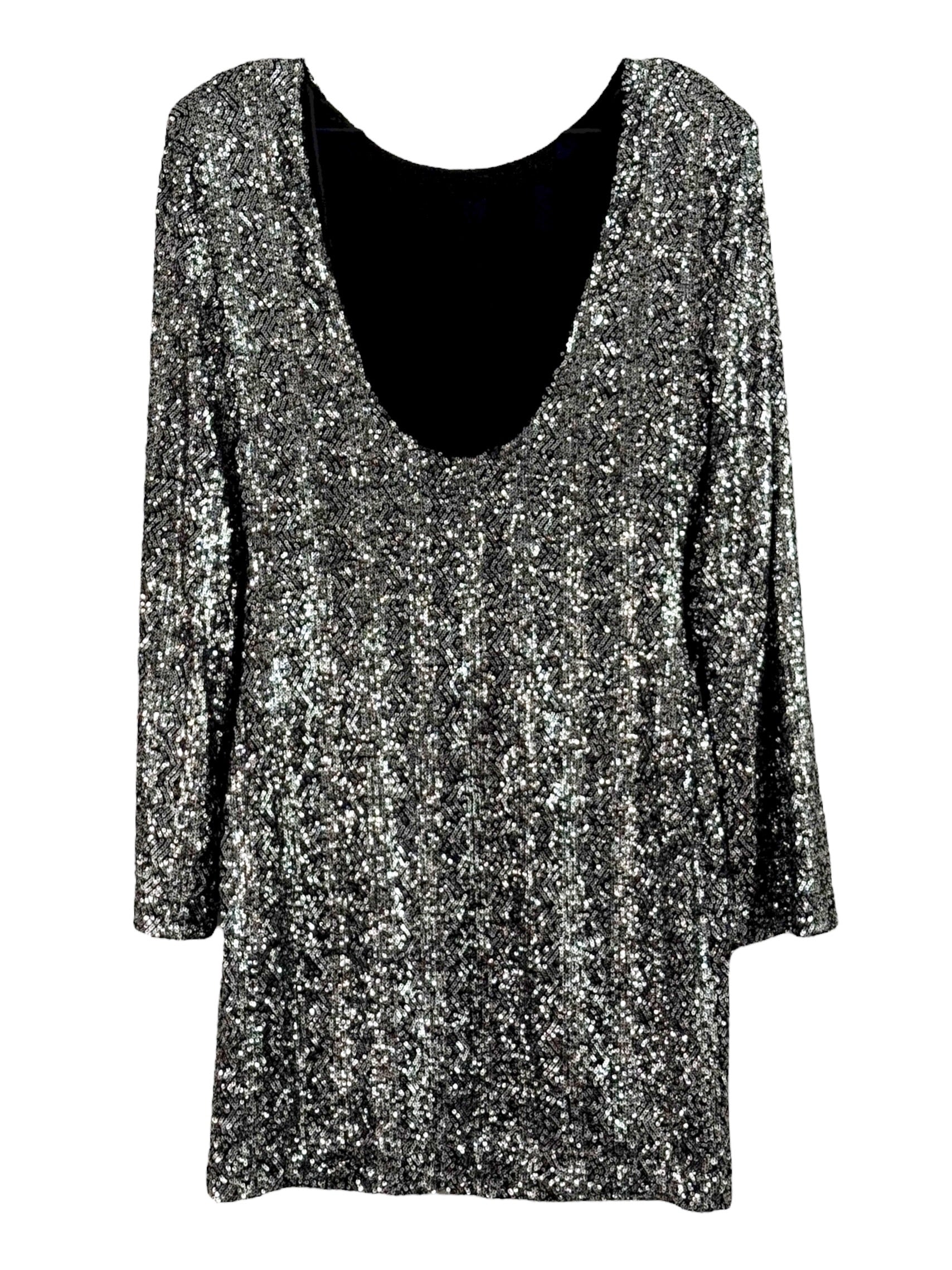 MAUD Silver Sequin Dress - EU 36