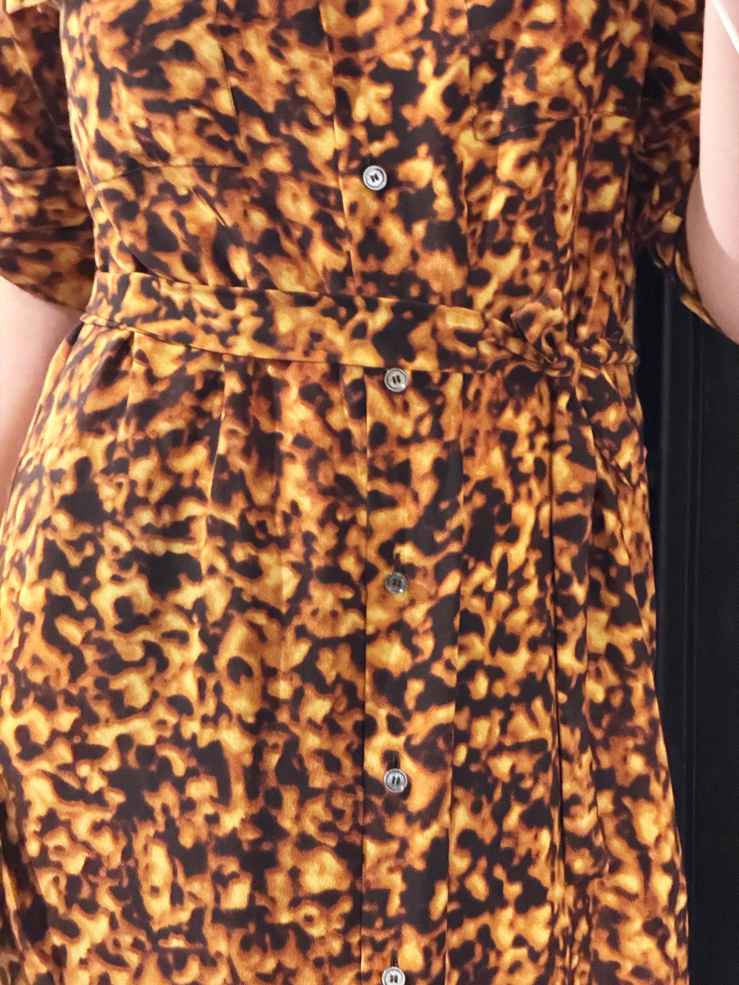 Celine Silk Dress in Leopard Print