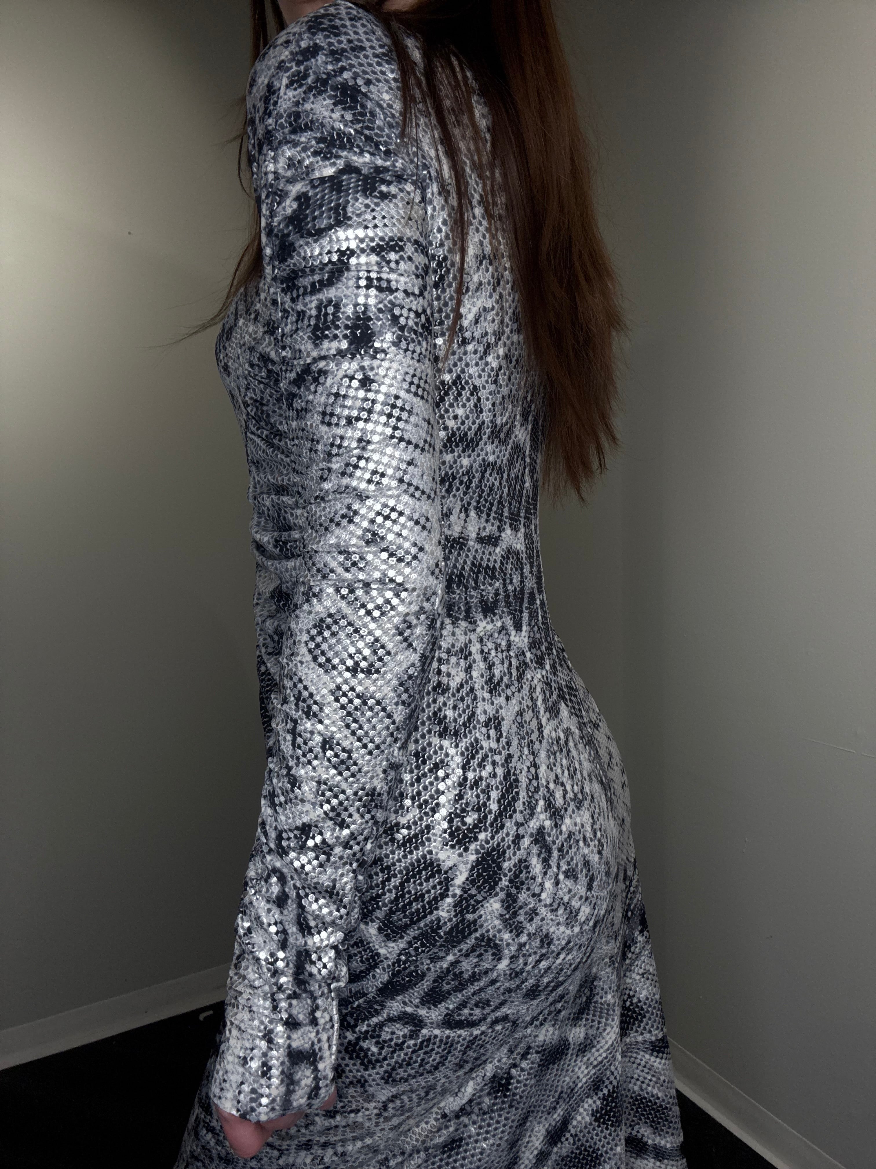 Roberto Cavalli Snake-Print Stretch Dress
