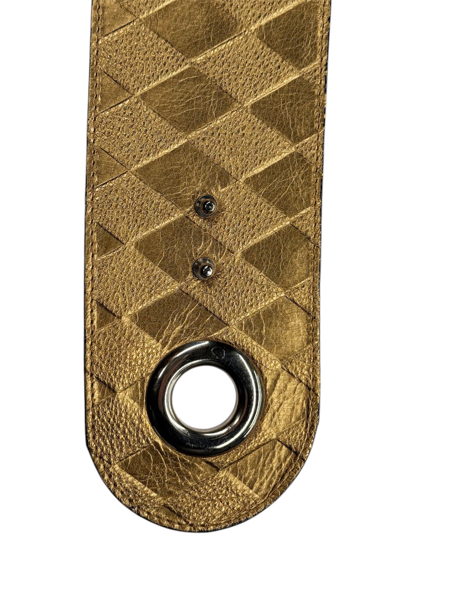 Gold Leather Waist Belt by Merete Fonnesberg