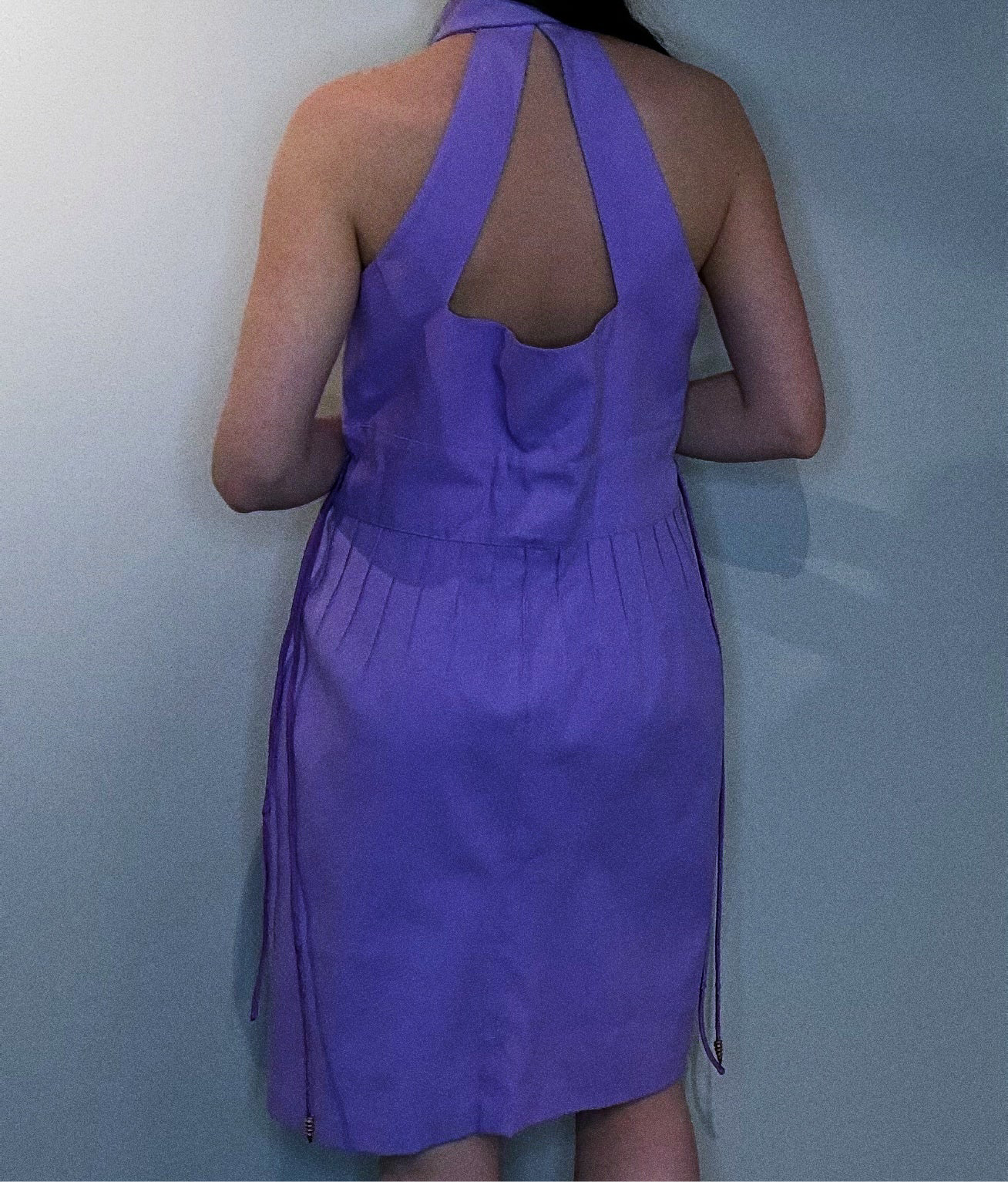 Valentino Purple Halterneck Dress