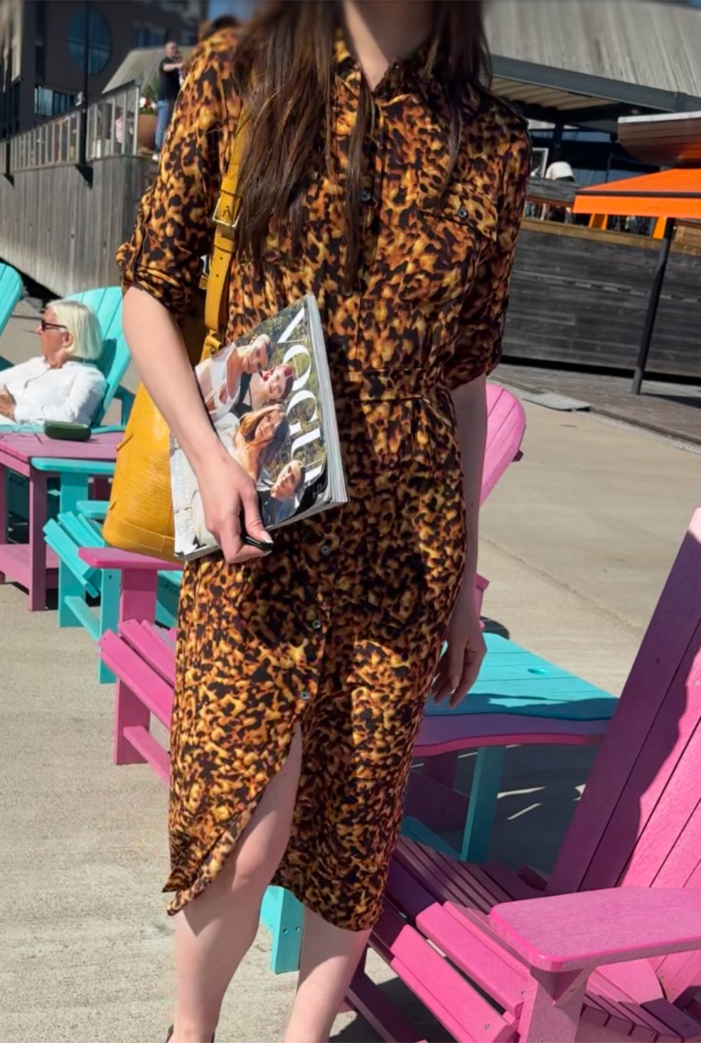 Celine Silk Dress in Leopard Print