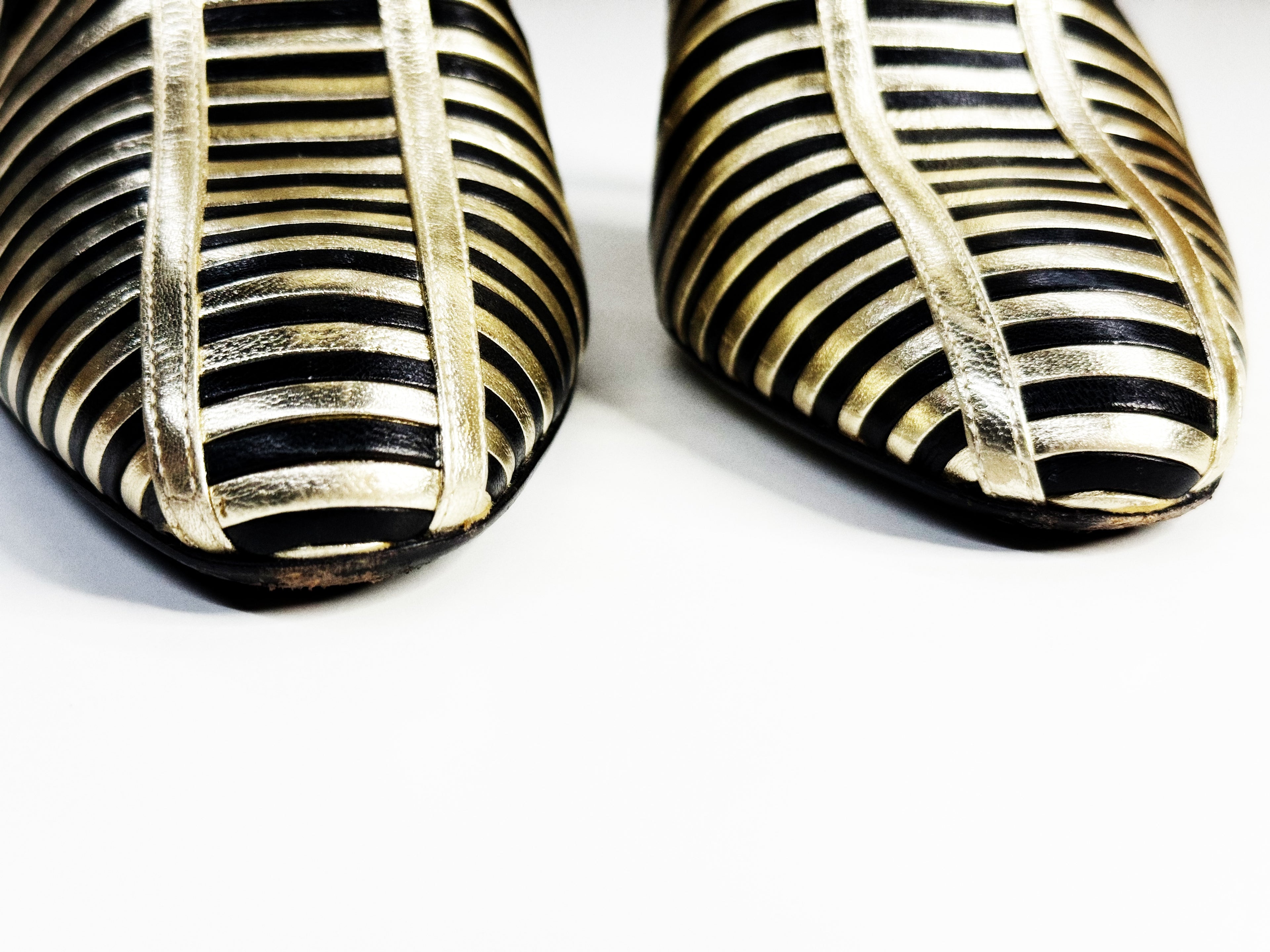 Valentino Garavani Metallic Striped Knee-High Boots