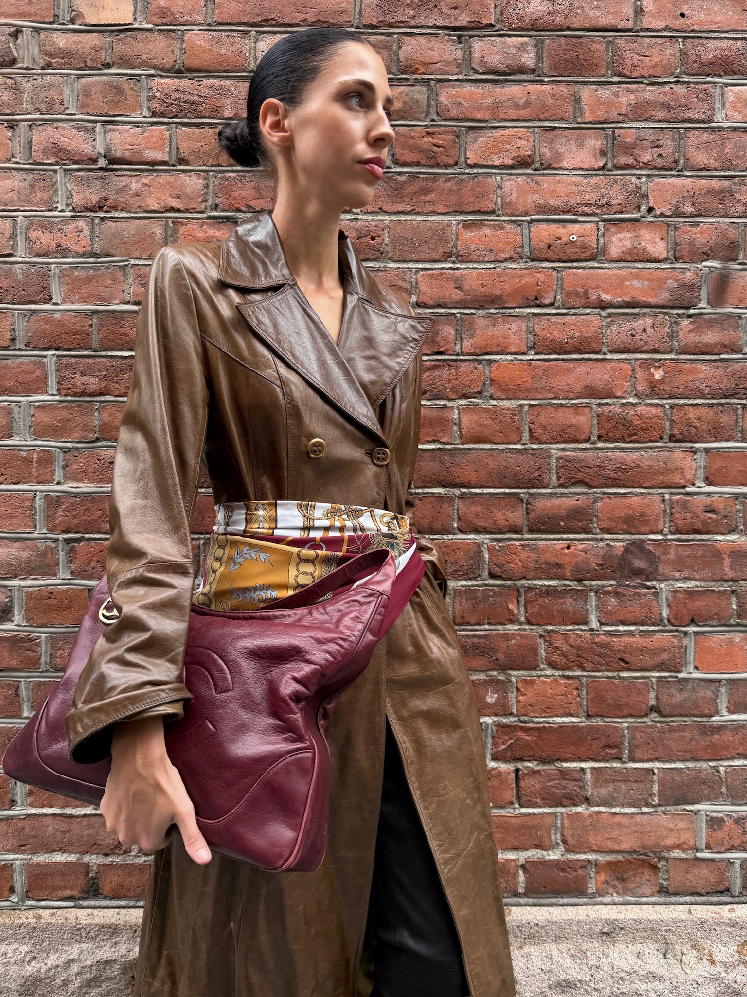 SYLVIE SCHIMMEL PARIS LAMB LEATHER TRENCH COAT – MADE IN FRANCE – SIZE 40