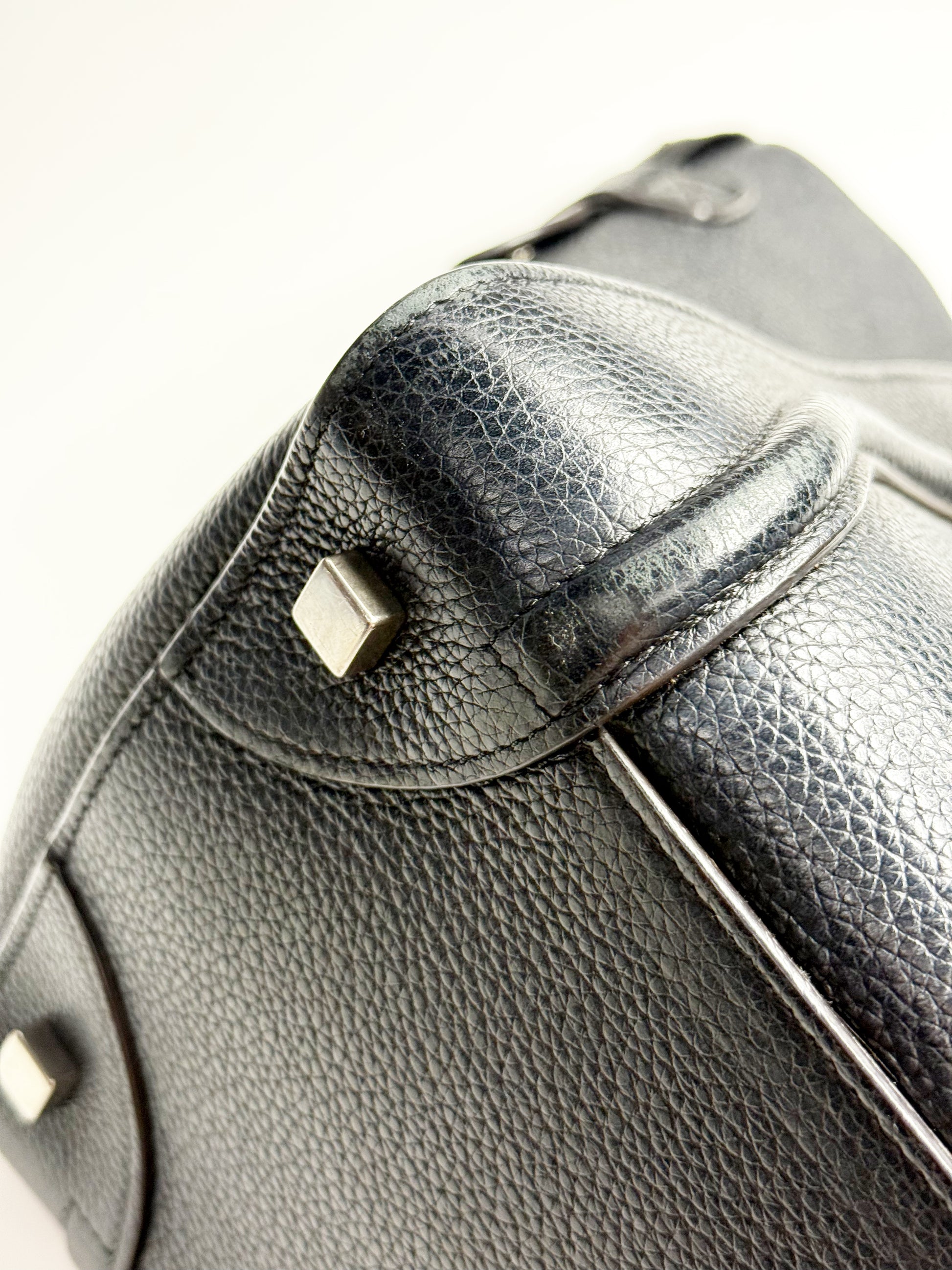 CÉLINE Mini Luggage Tote in Black Grained Calfskin (With Tags)
