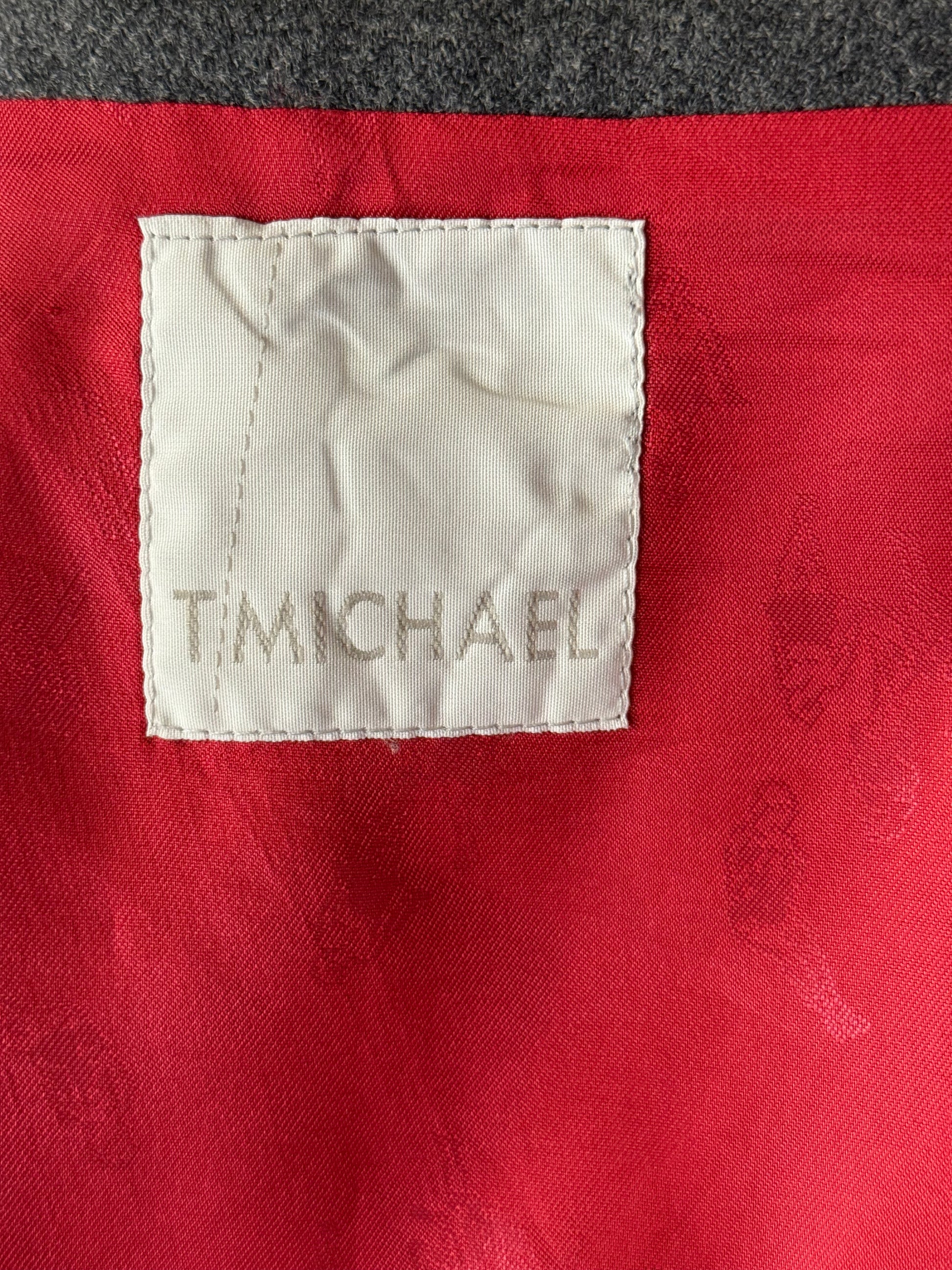 T. Michael Wool Overcoat with Red Lining - EU 58 (XXL)