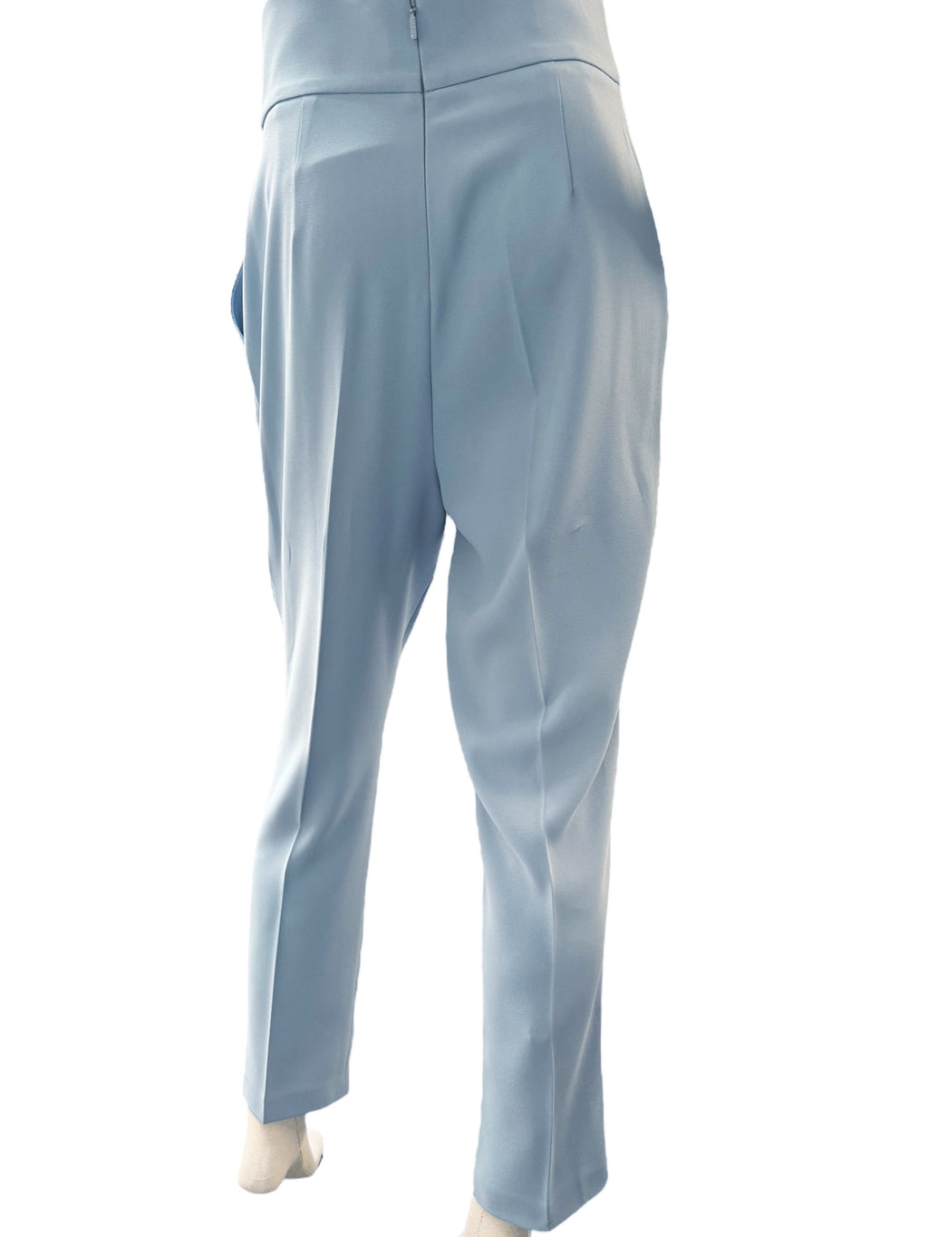 Pinko Light Blue Crepe Suit – Double-Breasted Blazer & High-Waisted Pants