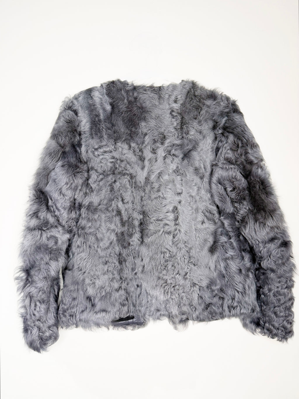 RAVN Grey Curly Fur Jacket