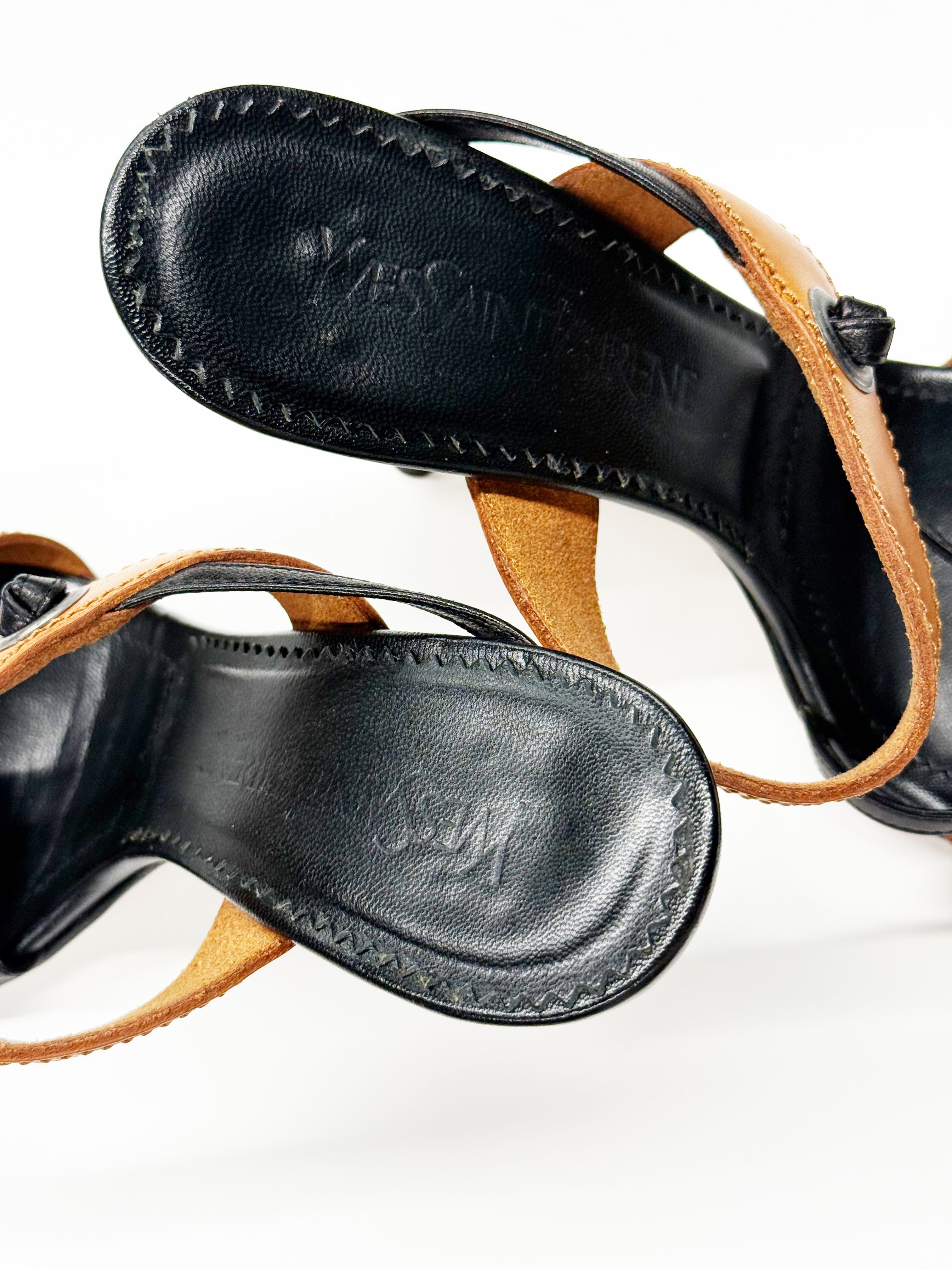 Yves Saint Laurent Leather Heeled Sandals