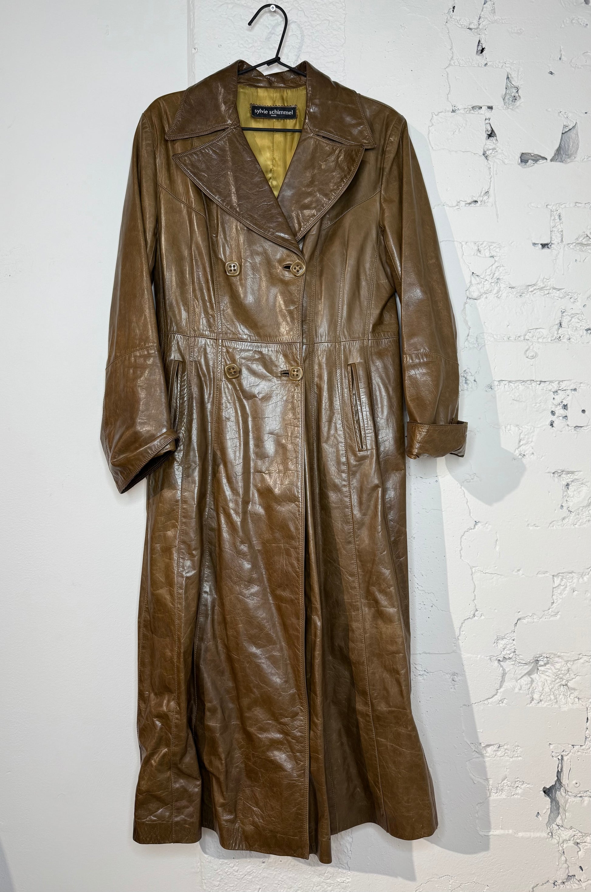 SYLVIE SCHIMMEL PARIS LAMB LEATHER TRENCH COAT – MADE IN FRANCE – SIZE 40
