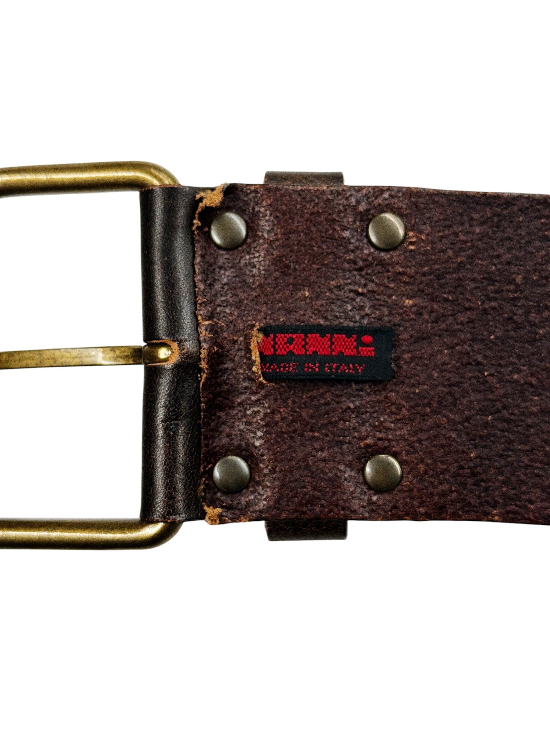 Nanni Wide Studded Leather Belt
