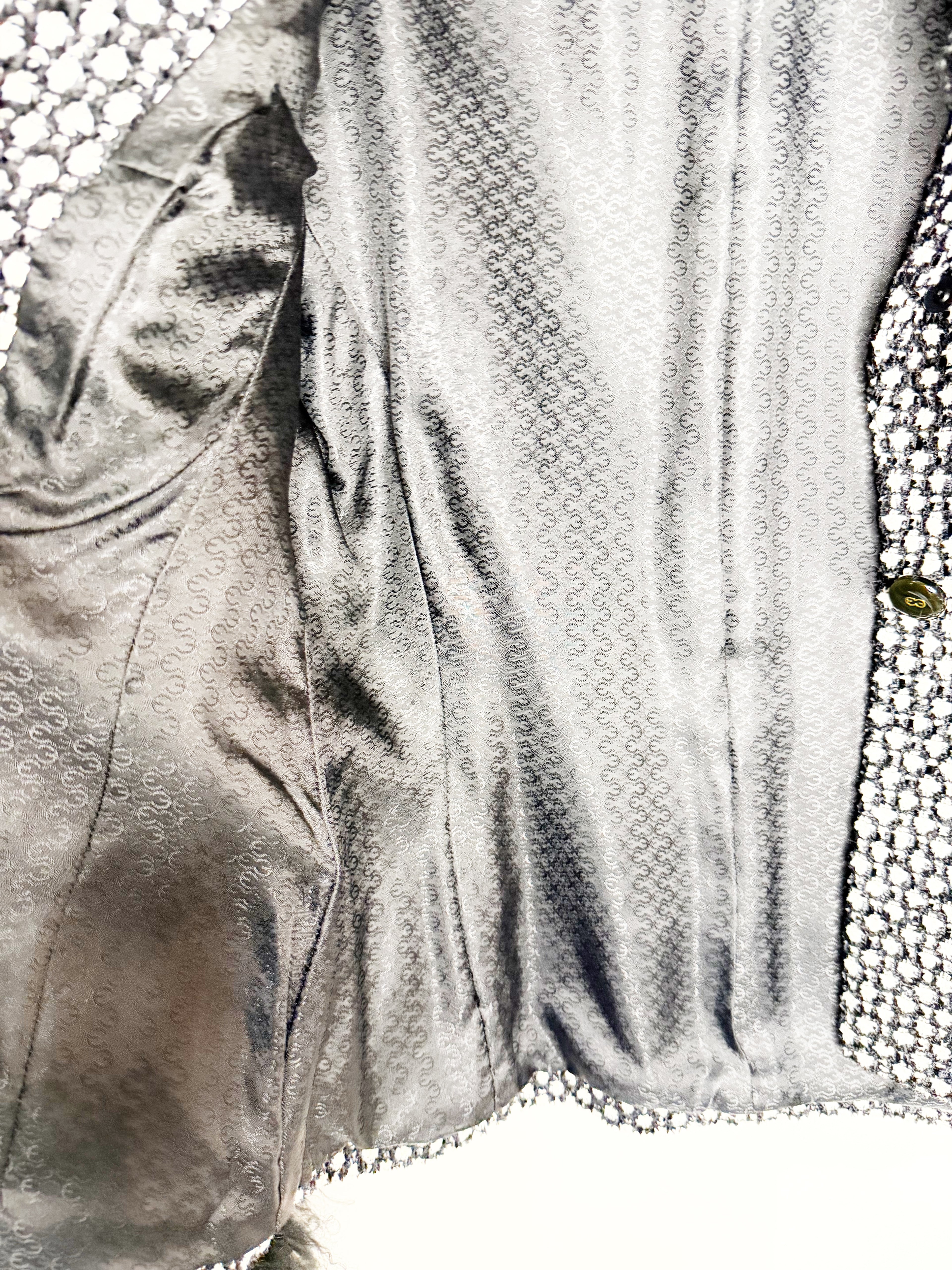 Escada Tweed Jacket & Skirt Set with Fur Details