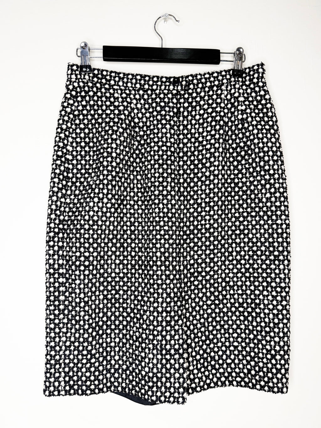 Escada Tweed Jacket & Skirt Set with Fur Details