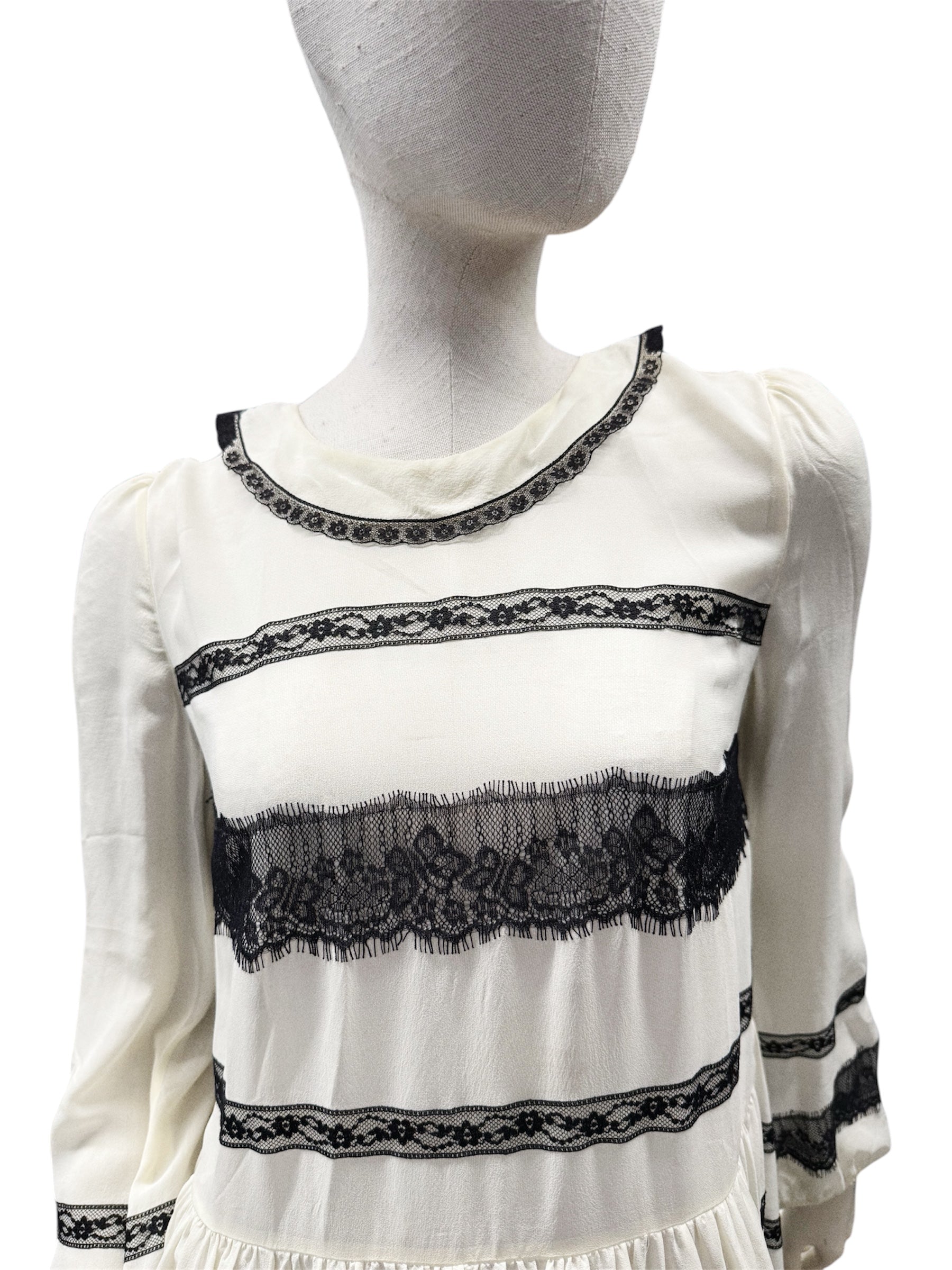 RED VALENTINO Ivory Silk Dress