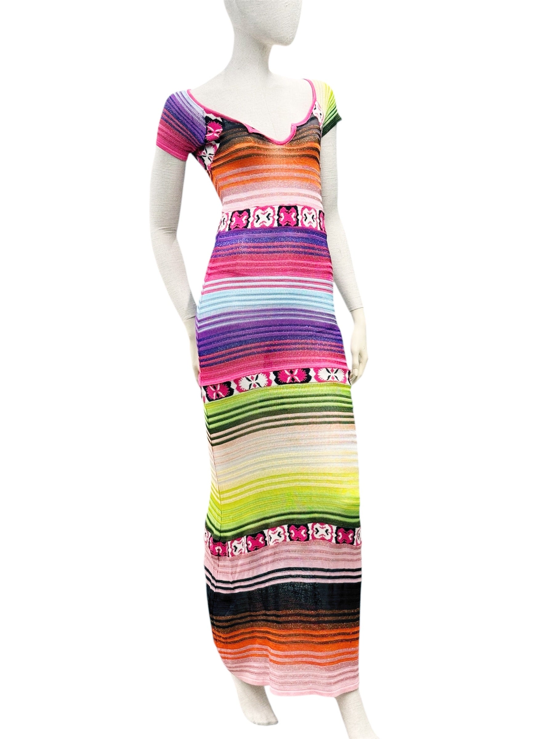 Christian Lacroix Bazar Multicolor Knit Dress