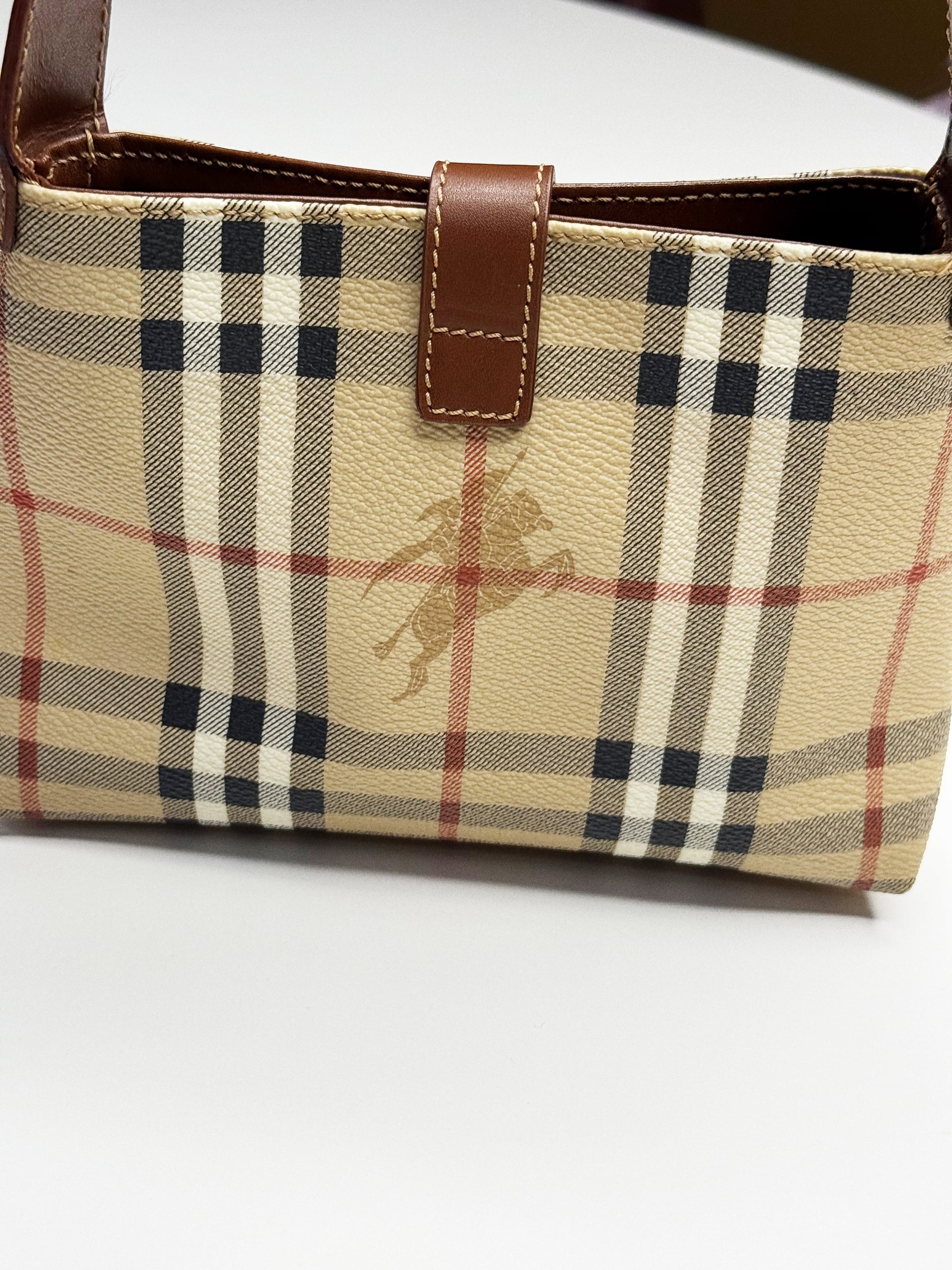 BURBERRY VINTAGE HAYMARKET MINI TOTE (2000–2017)
