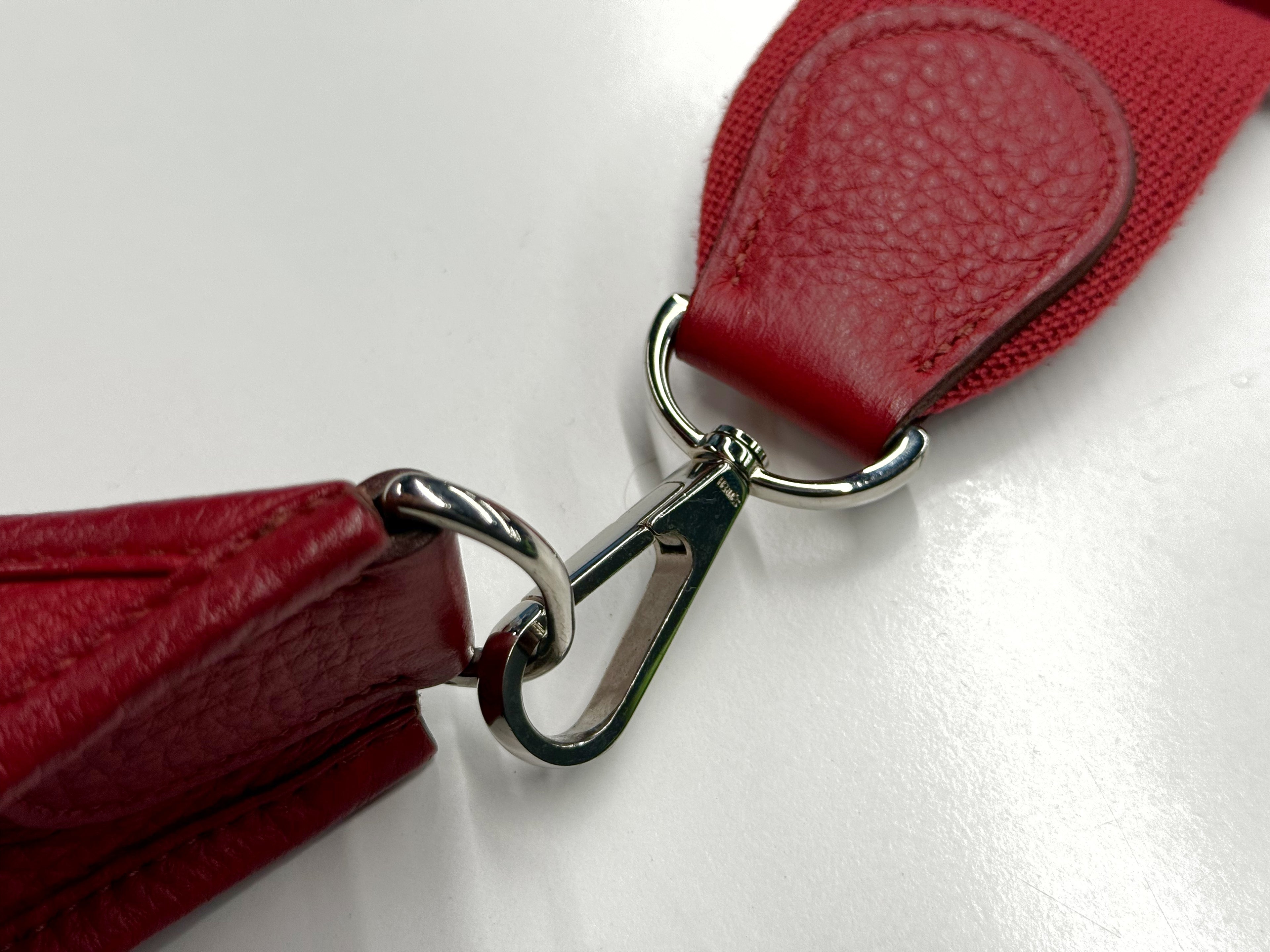 Hermès Evelyne III PM Red Clemence Leather Crossbody Bag