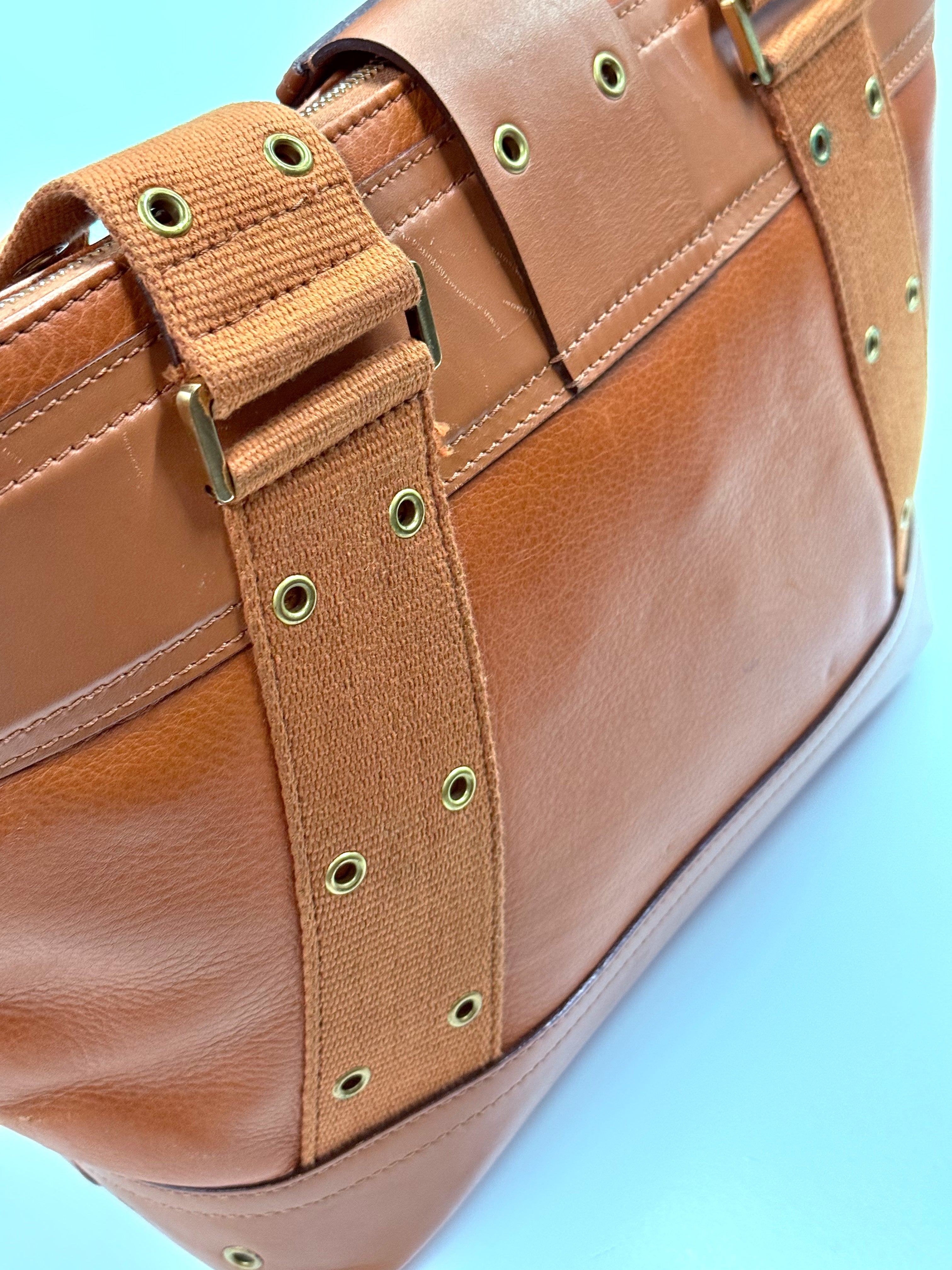 Christian Dior Brown Leather Tote Bag – Vintage Luxury Shoulder Handbag