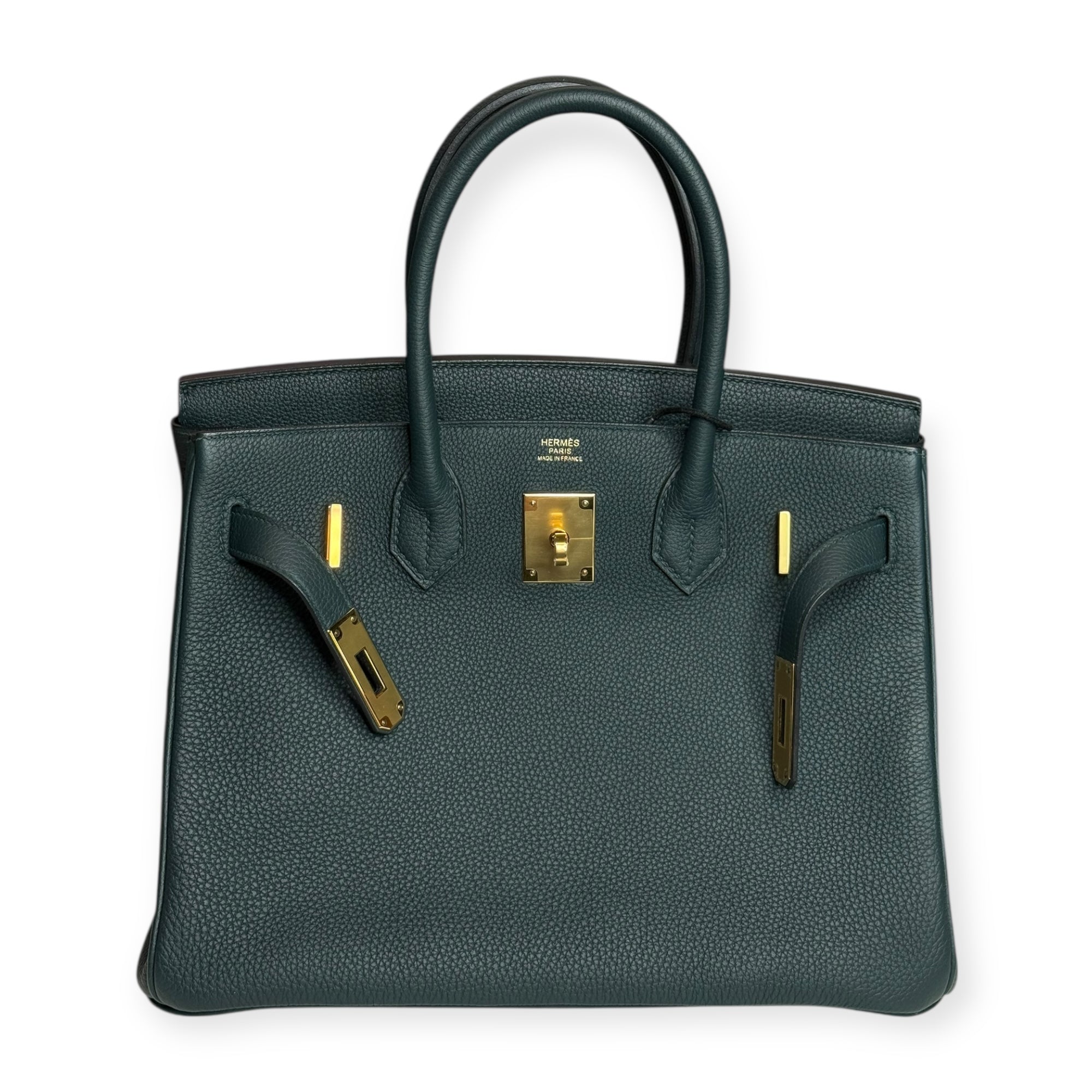 Hermès Birkin 30 — Vert Cypress Togo Leather, Gold Hardware (Stamp C)