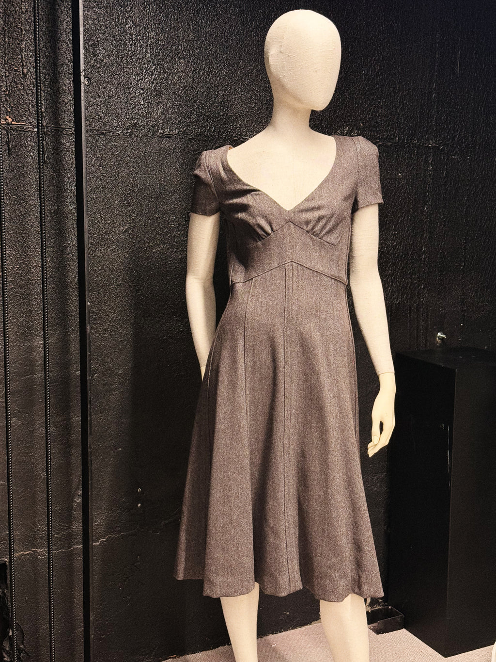 Dolce & Gabbana Wool Dress with Leopard Lining