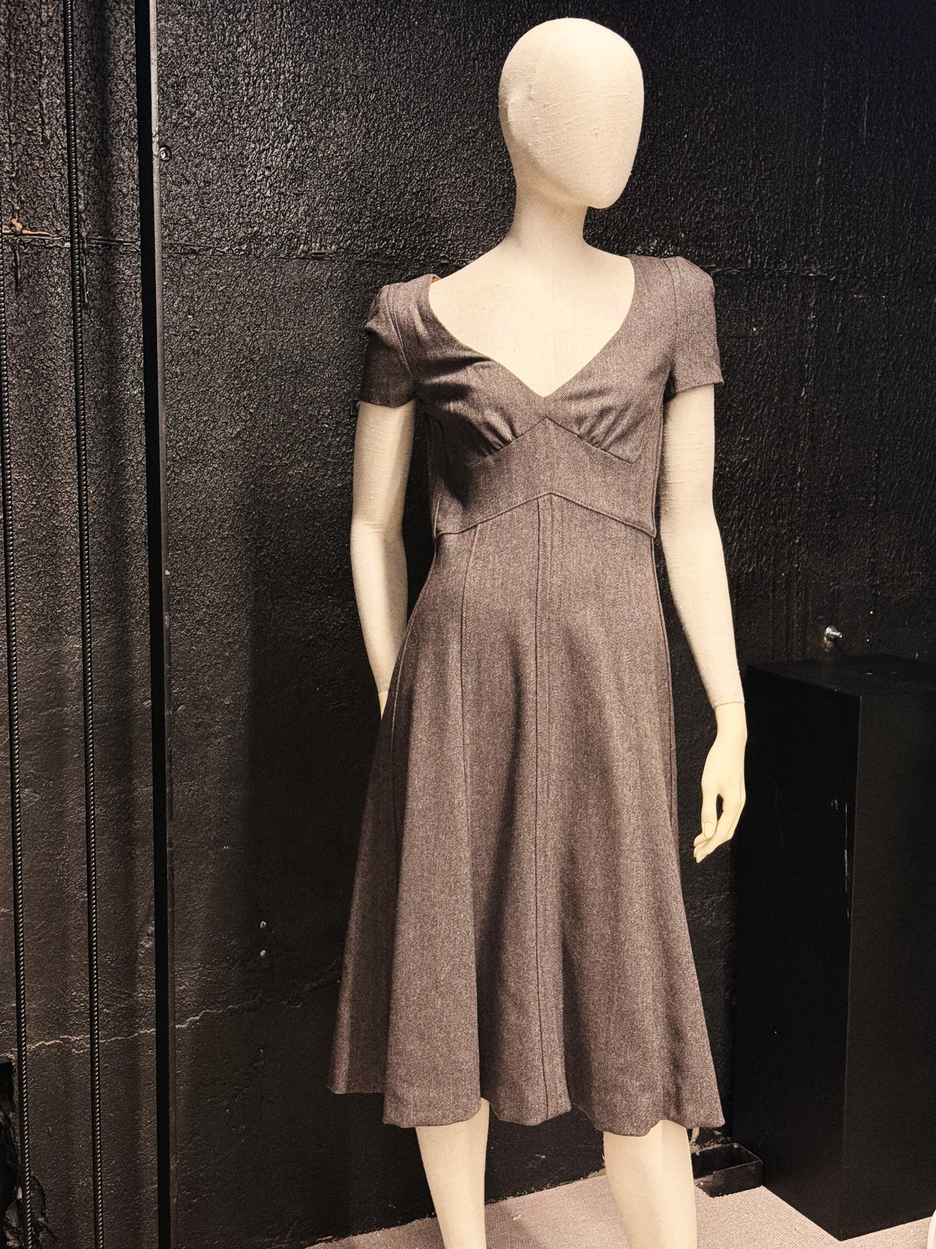 Dolce & Gabbana Wool Dress with Leopard Lining