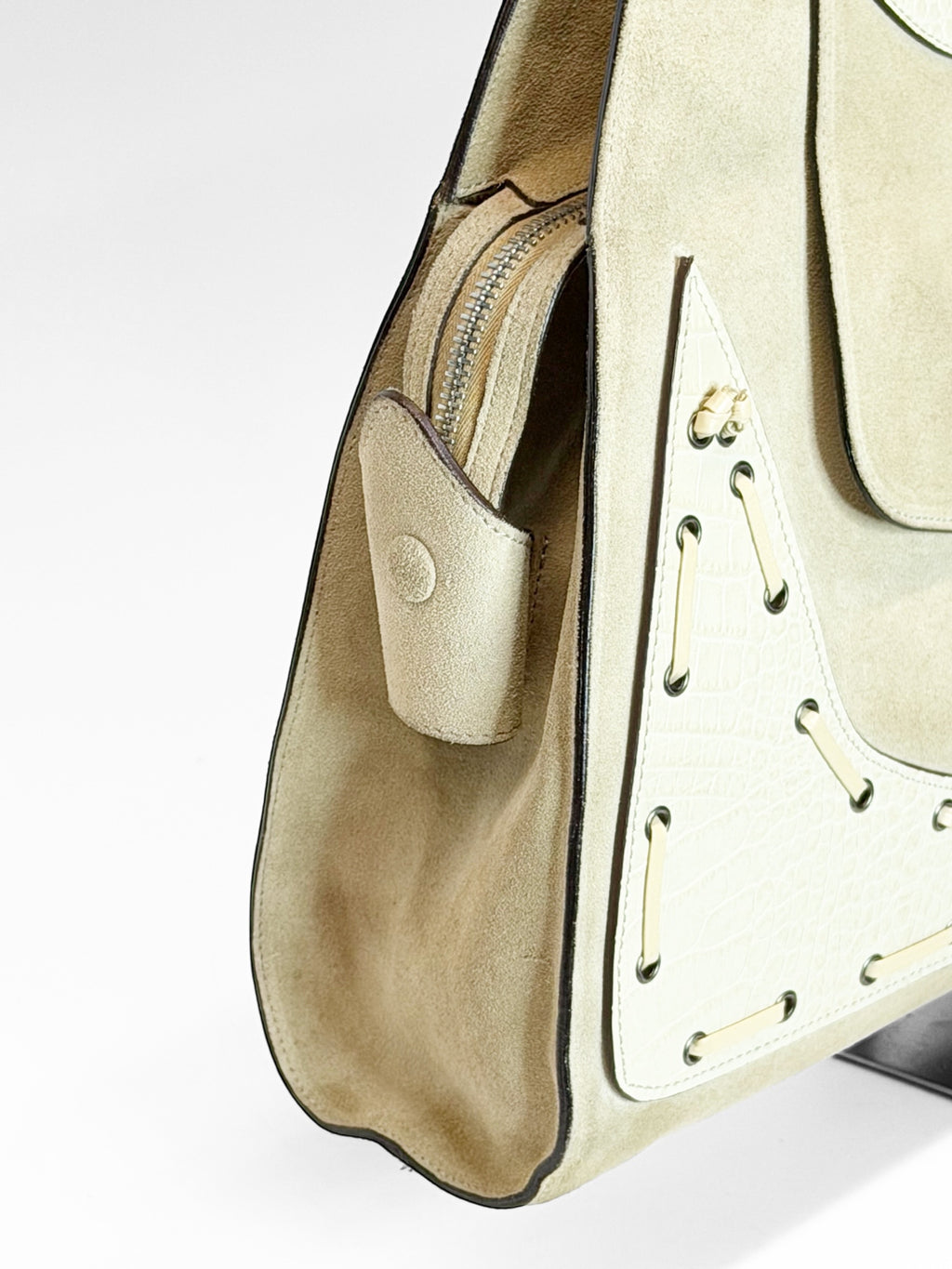 Versace Fall 2003 Runway Leather & Suede Bag