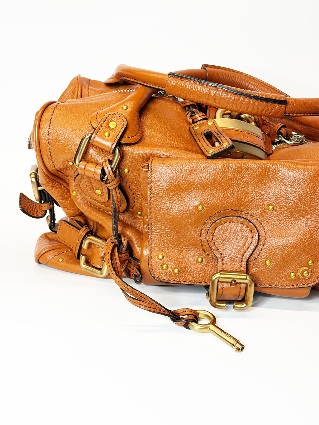 Chloé Paddington Medium Leather Bag Tan Gold Hardware 2006