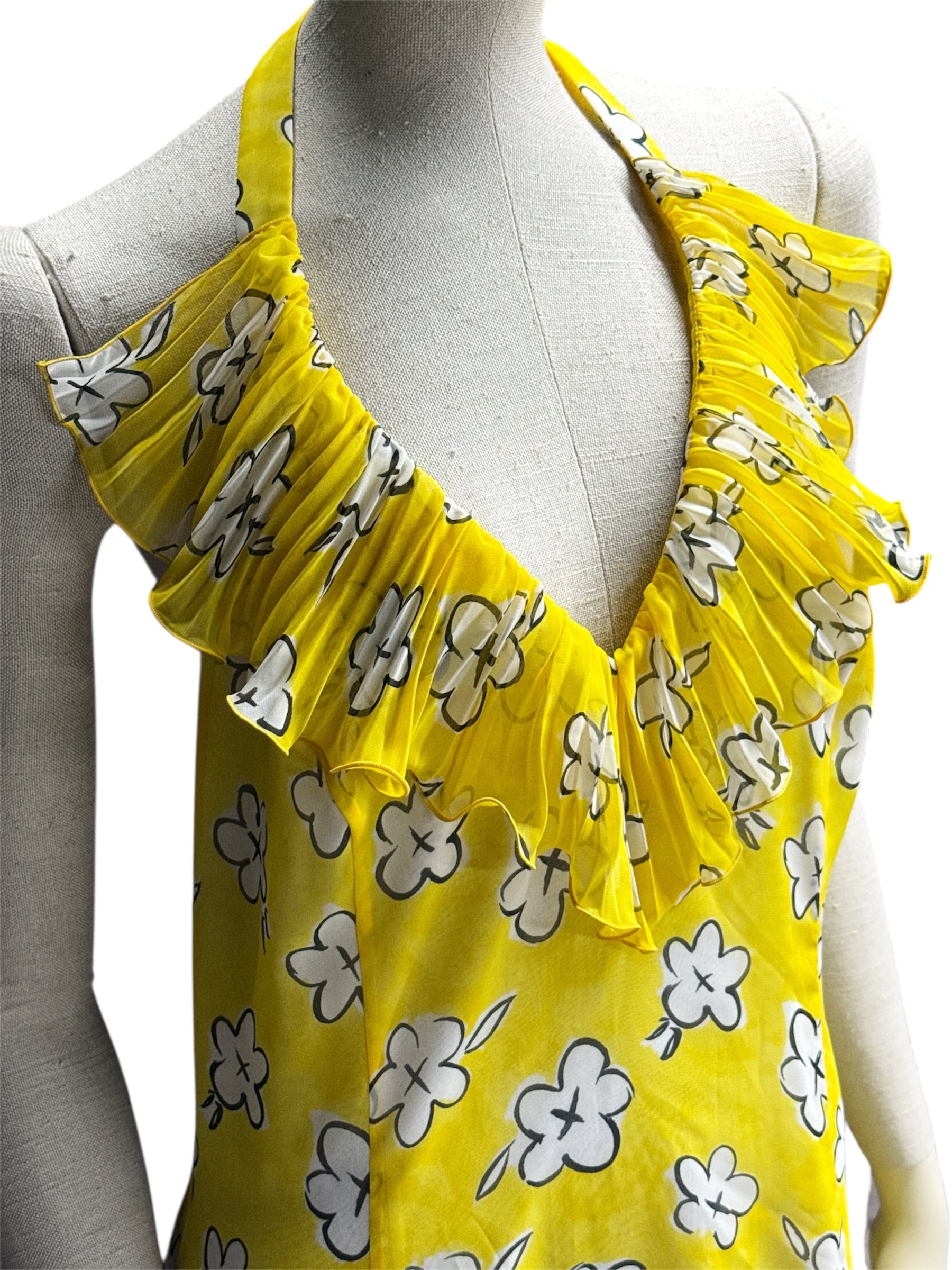 Escada Yellow Halterneck Dress