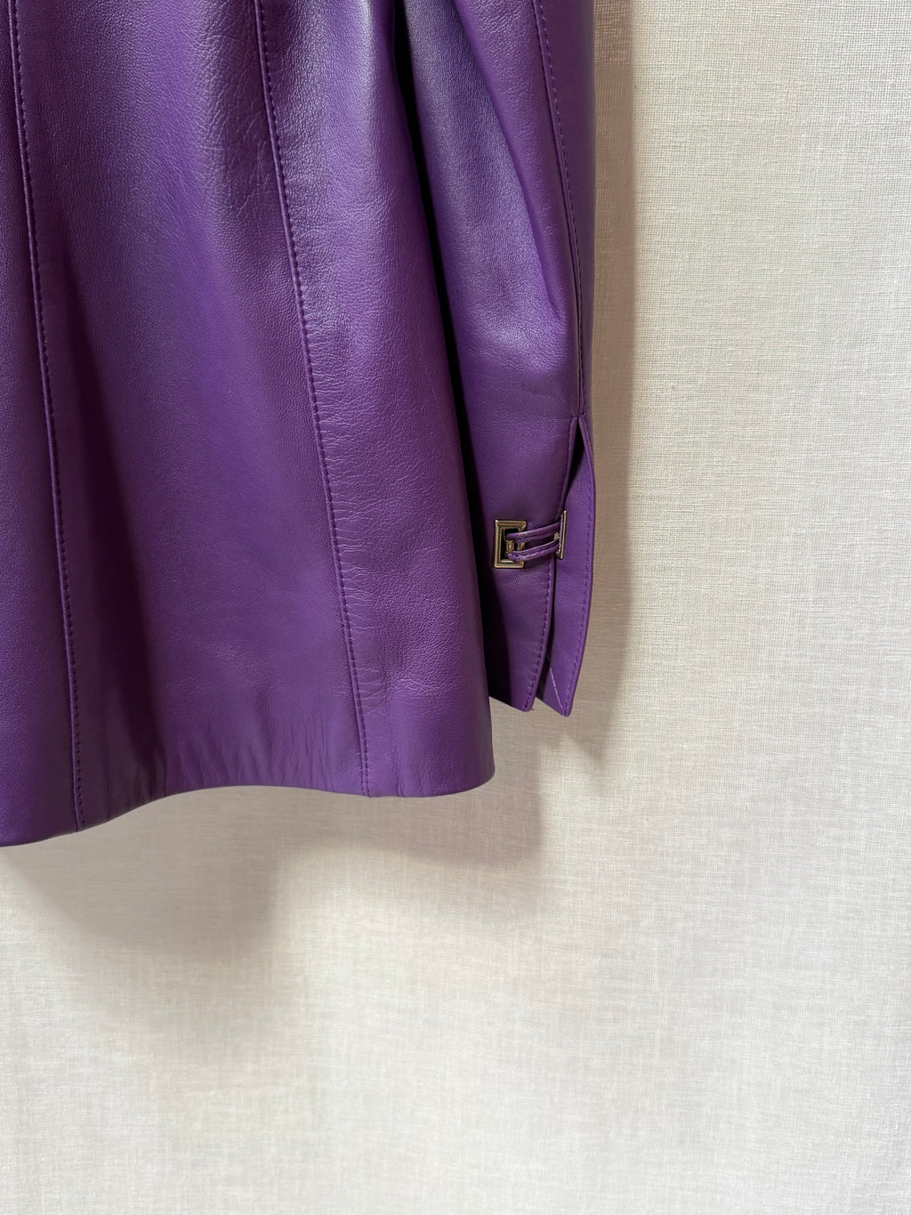 Vintage Escada Purple Leather Blazer Jacket