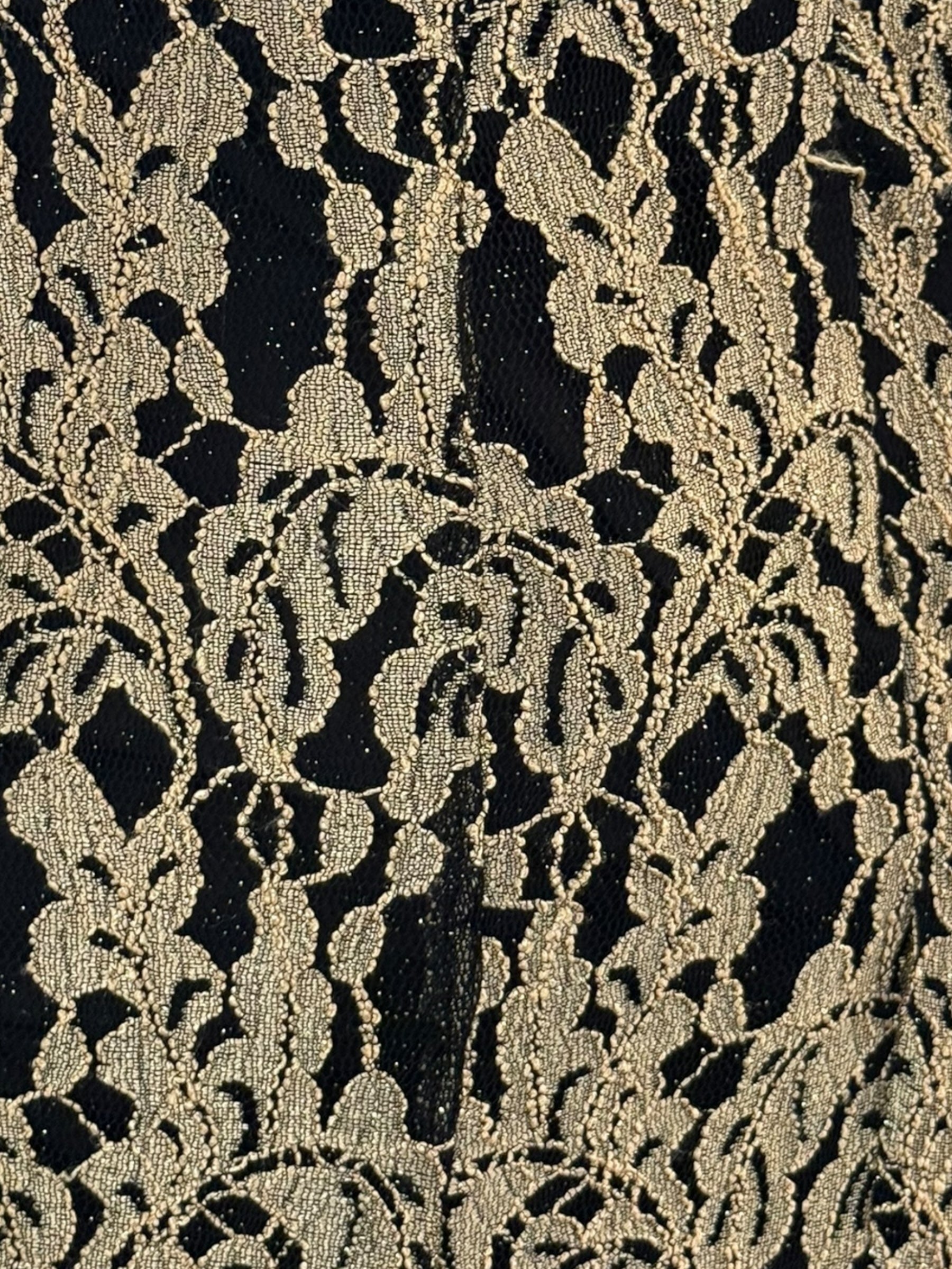 NW Nightway Gold Lace Evening Gown - EU 38