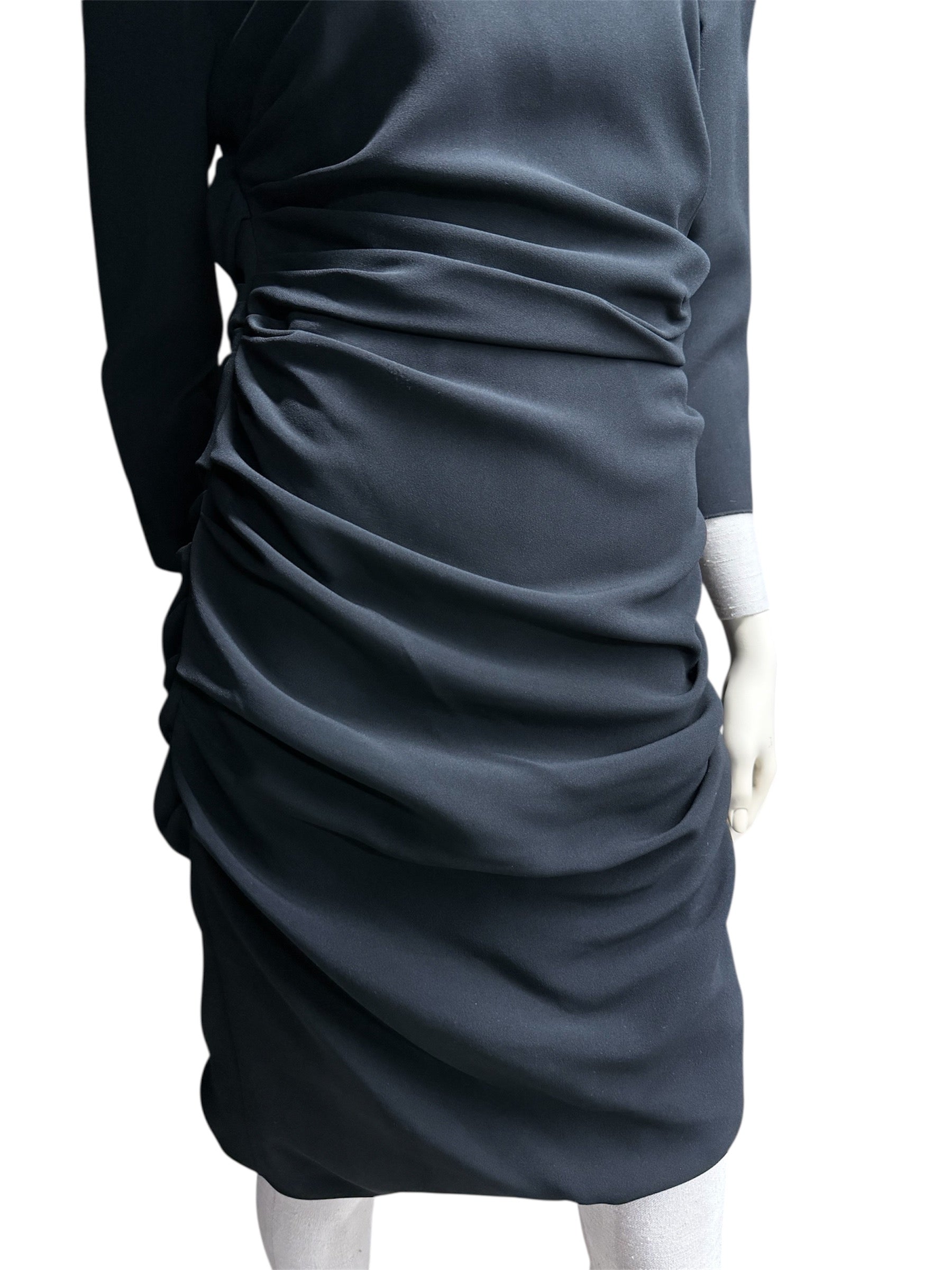 Dolce & Gabbana Draped Black Cocktail Dress