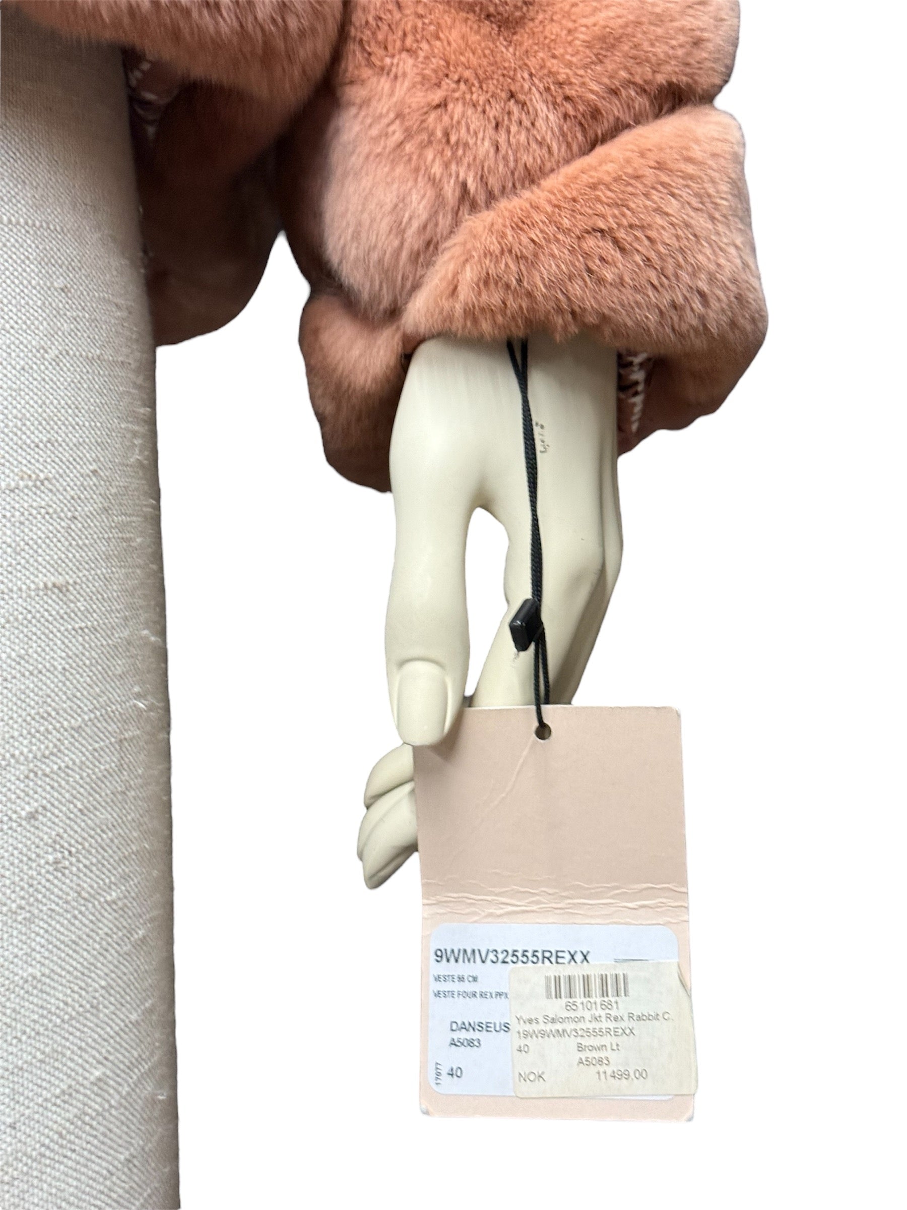 Meteo Yves Salomon rex rabbit fur jacket