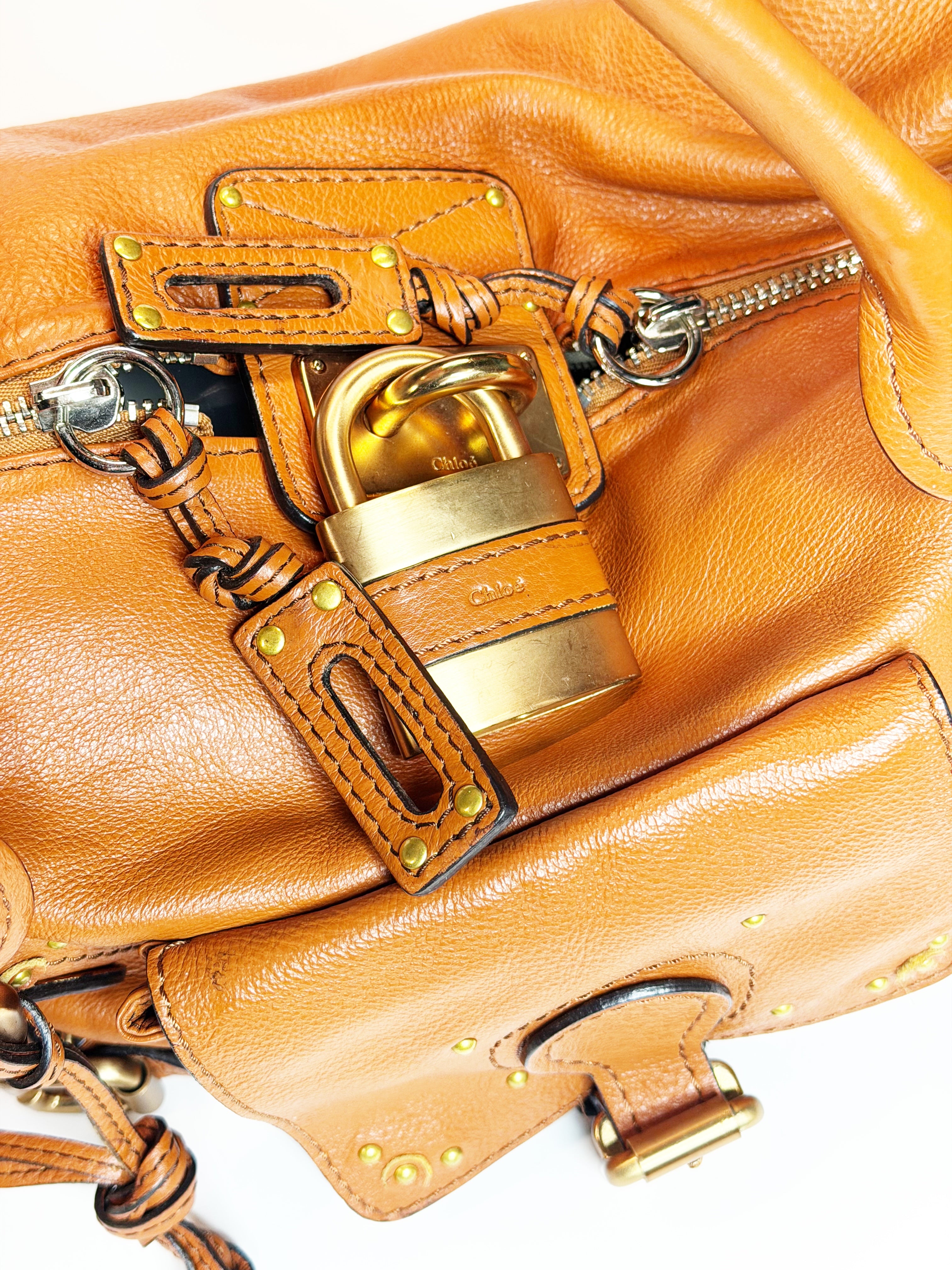 Chloé Paddington Medium Leather Bag Tan Gold Hardware 2006