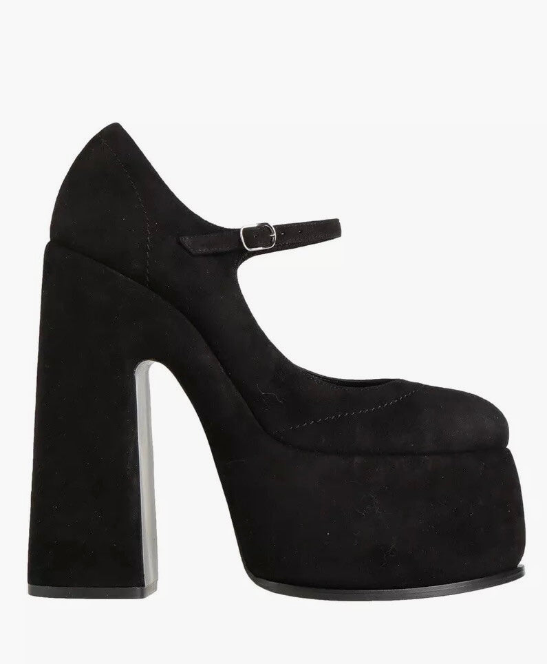 Casadei Rock Mary Jane Suede Pumps