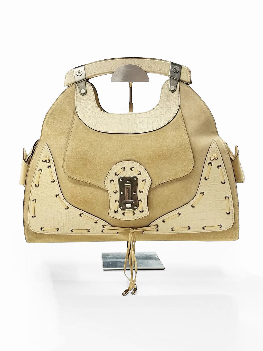 Versace Fall 2003 Runway Leather & Suede Bag