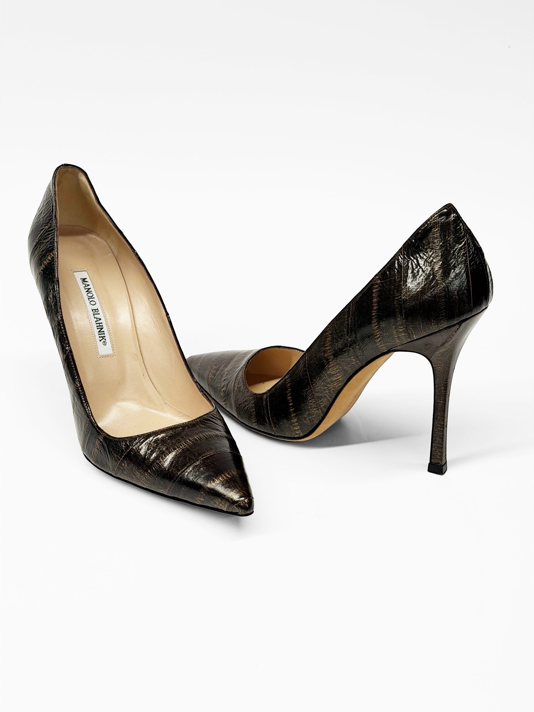 MANOLO BLAHNIK Vintage Pointed-Toe Pumps – Size EU 40