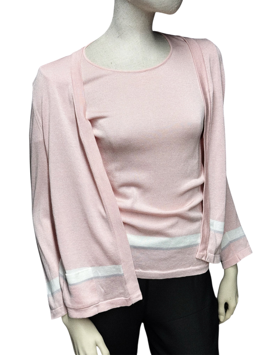 Chanel Pink Cotton Knit Twinset, Spring 2005 Collection