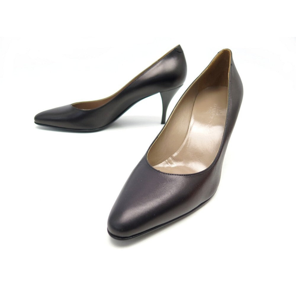 Hermès Brown Leather Pumps