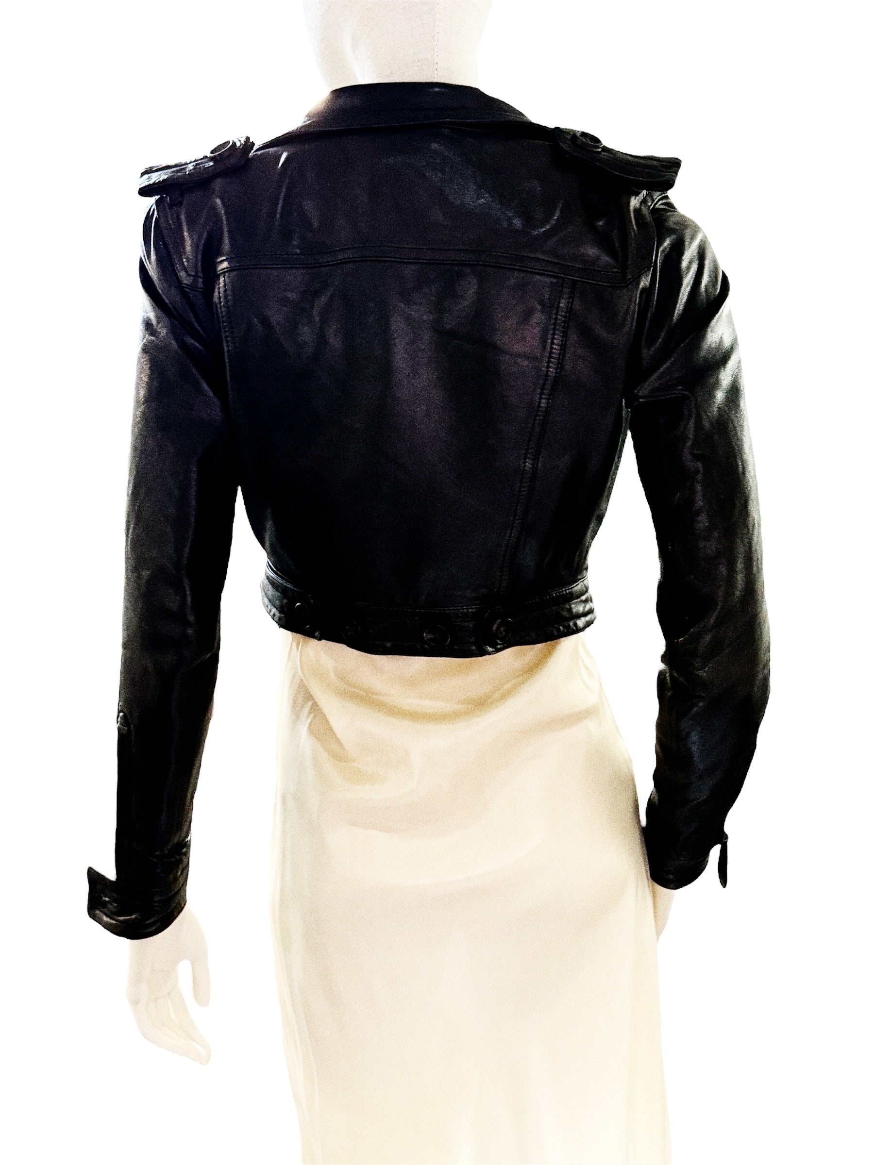 Burberry Prorsum Cropped Leather Jacket