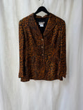 Vintage Escada Shimmering Leopard Blazer & Skirt Set