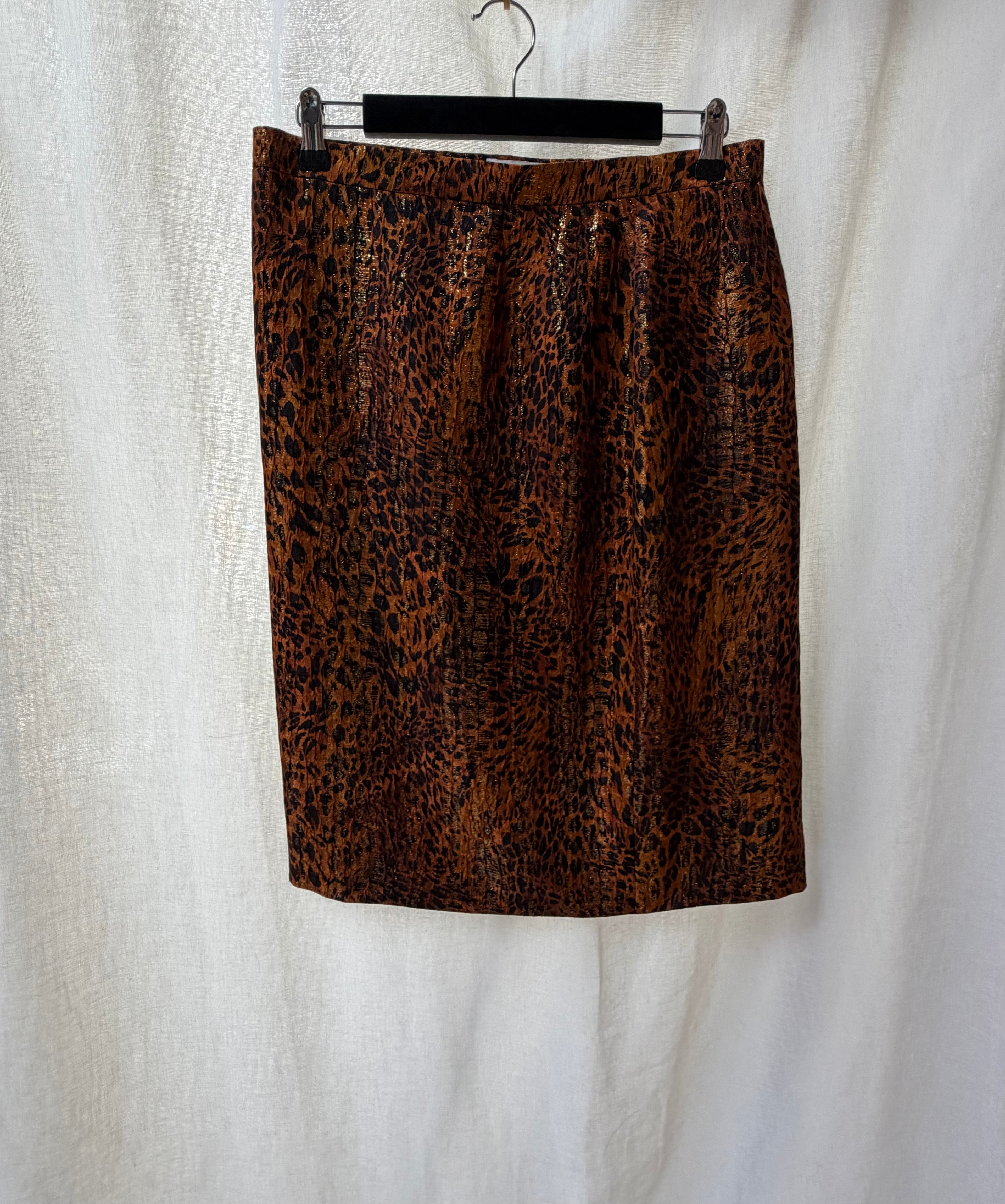 Vintage Escada Shimmering Leopard Blazer & Skirt Set