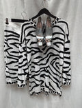Vintage Escada Zebra Print Knit Skirt Set