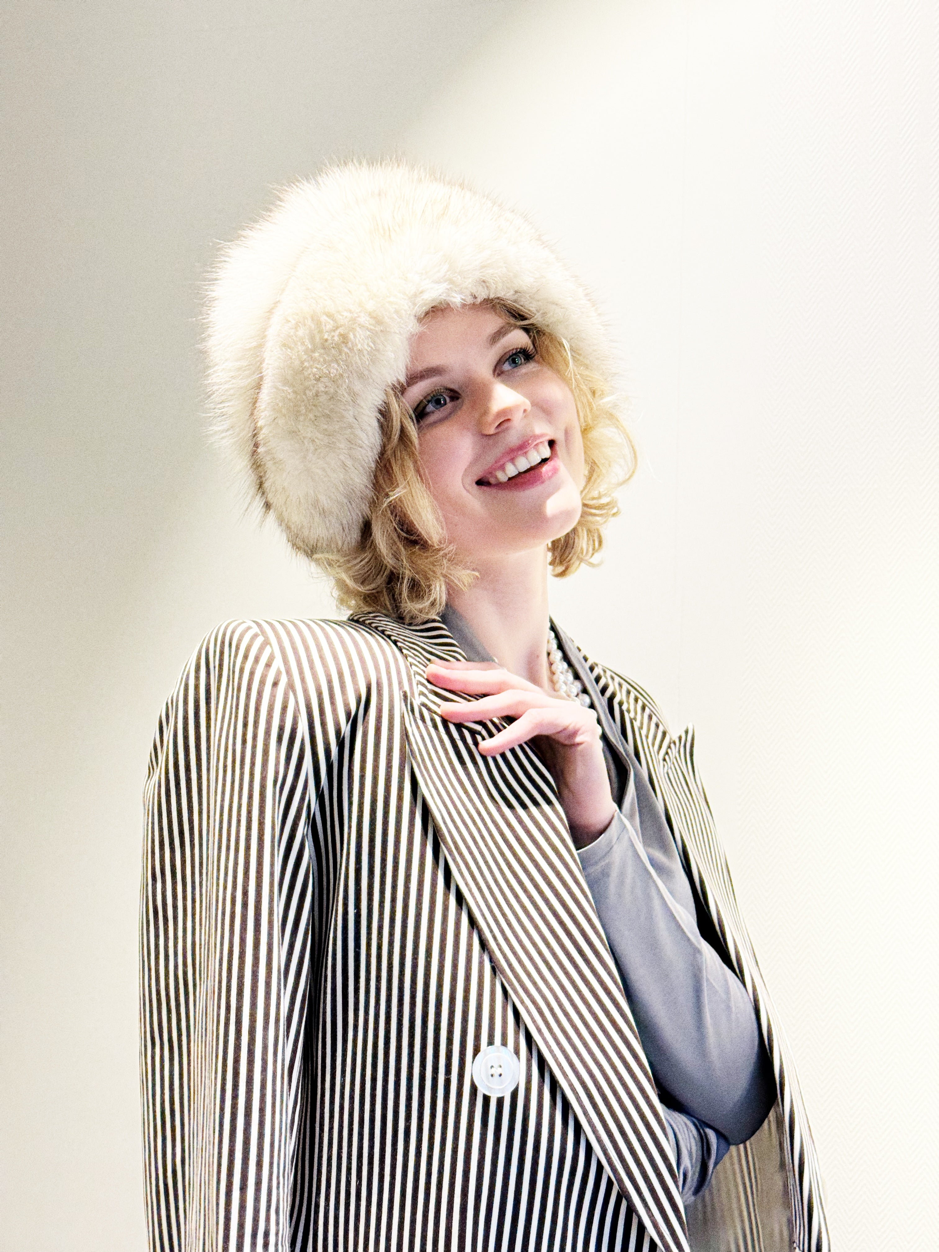 Norge "Hai" White Fur Hat