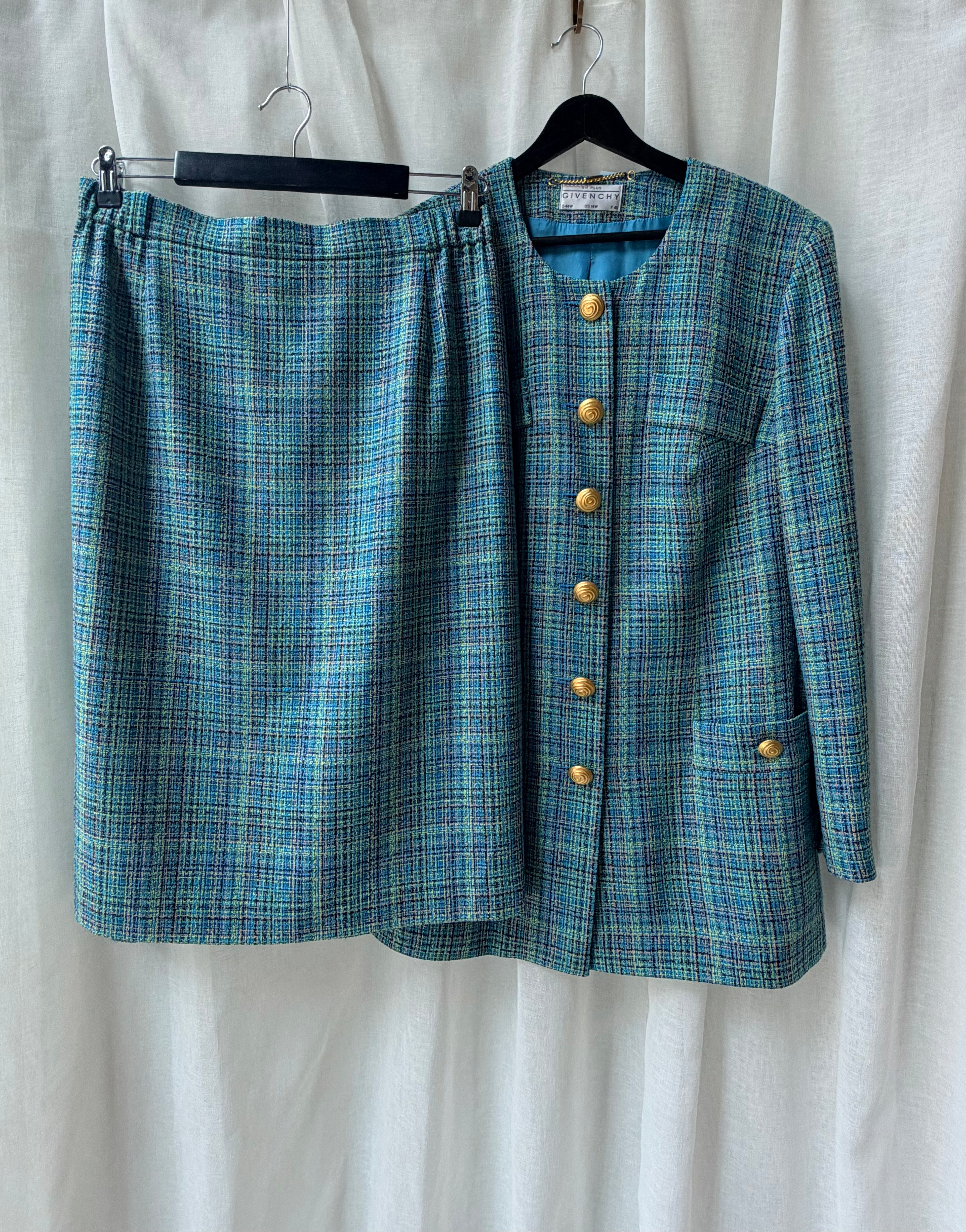 Vintage Givenchy Tweed Skirt Suit