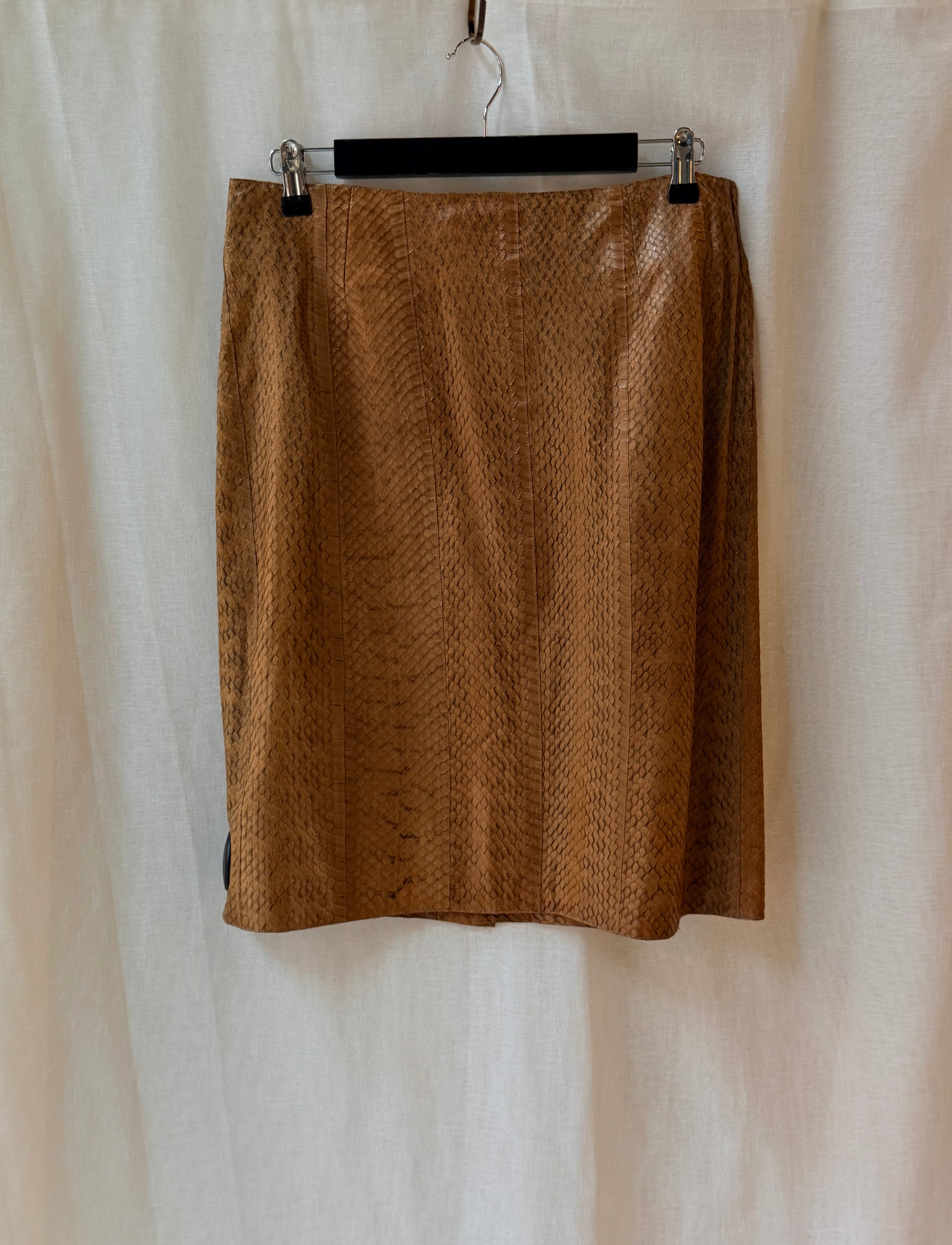 Miu Miu Brown Python Skirt