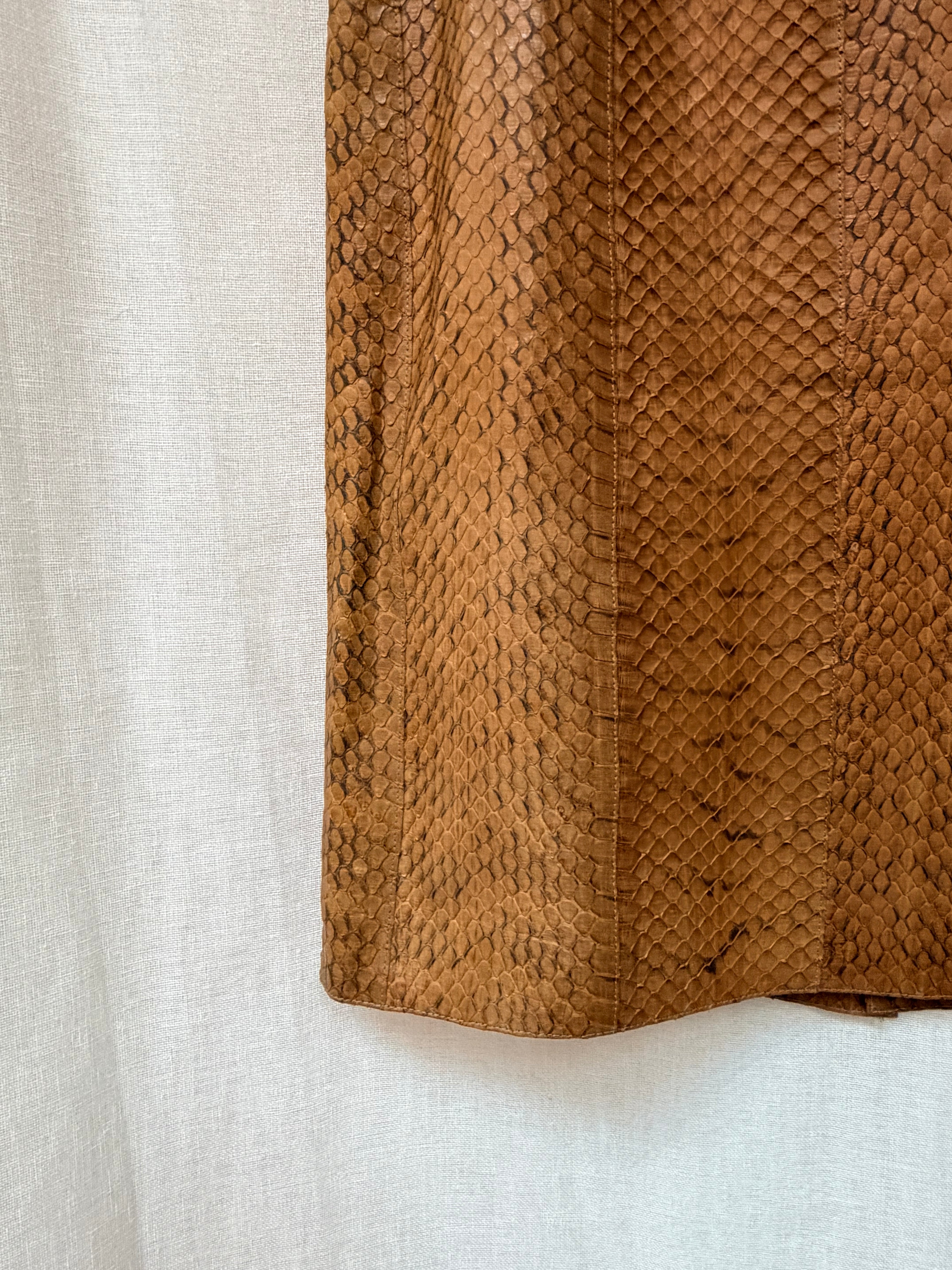 Miu Miu Brown Python Skirt