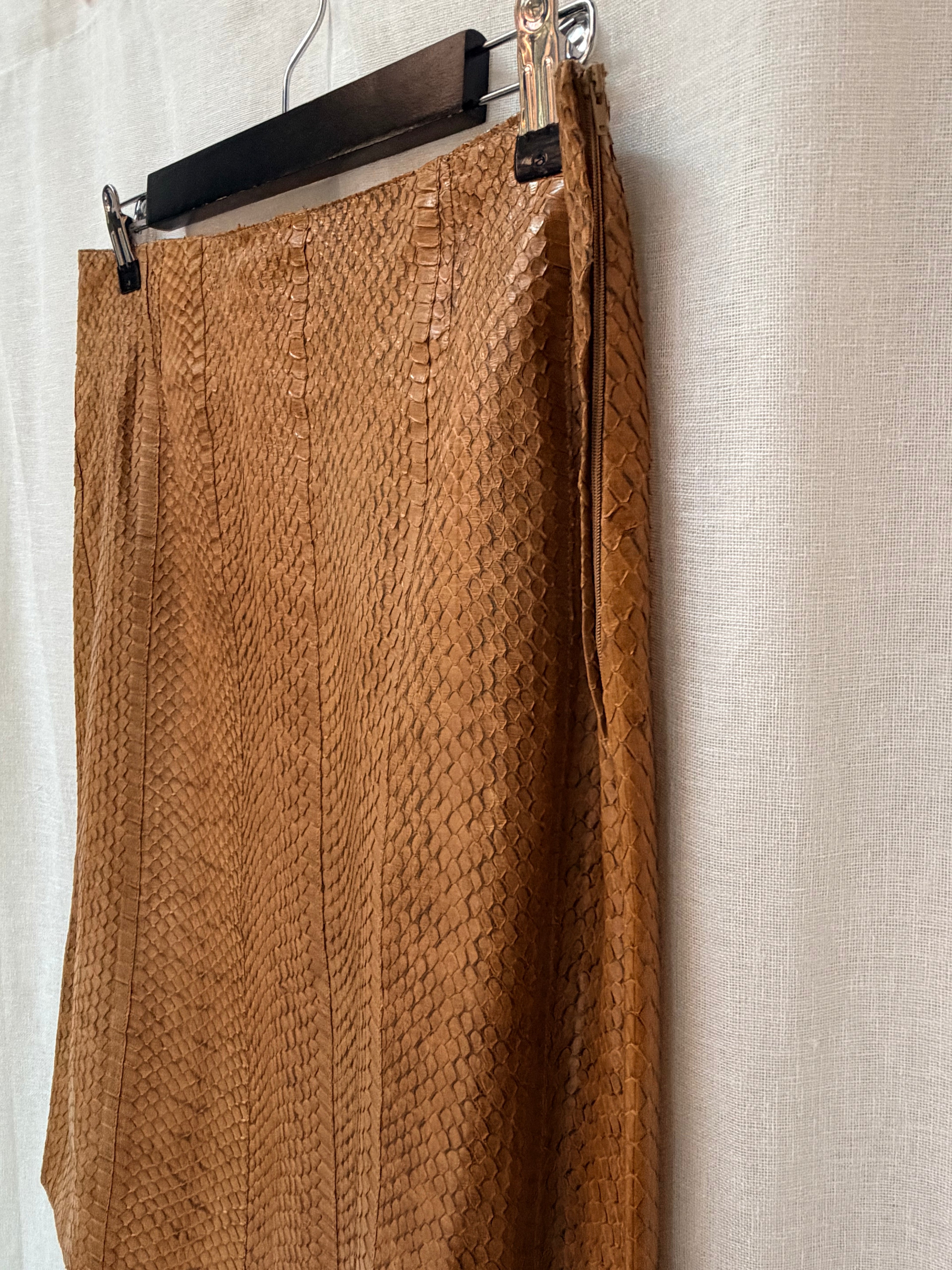 Miu Miu Brown Python Skirt