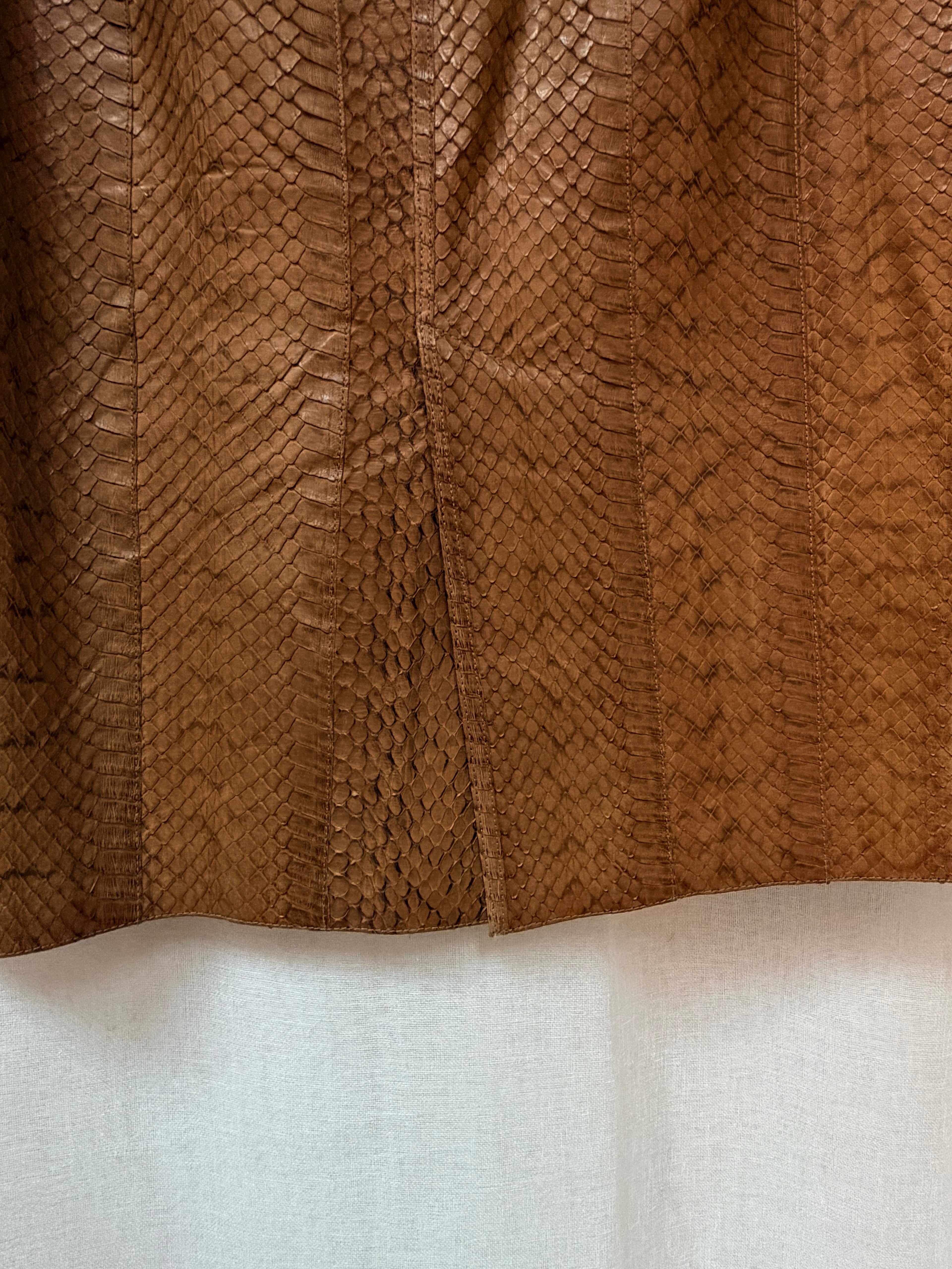 Miu Miu Brown Python Skirt
