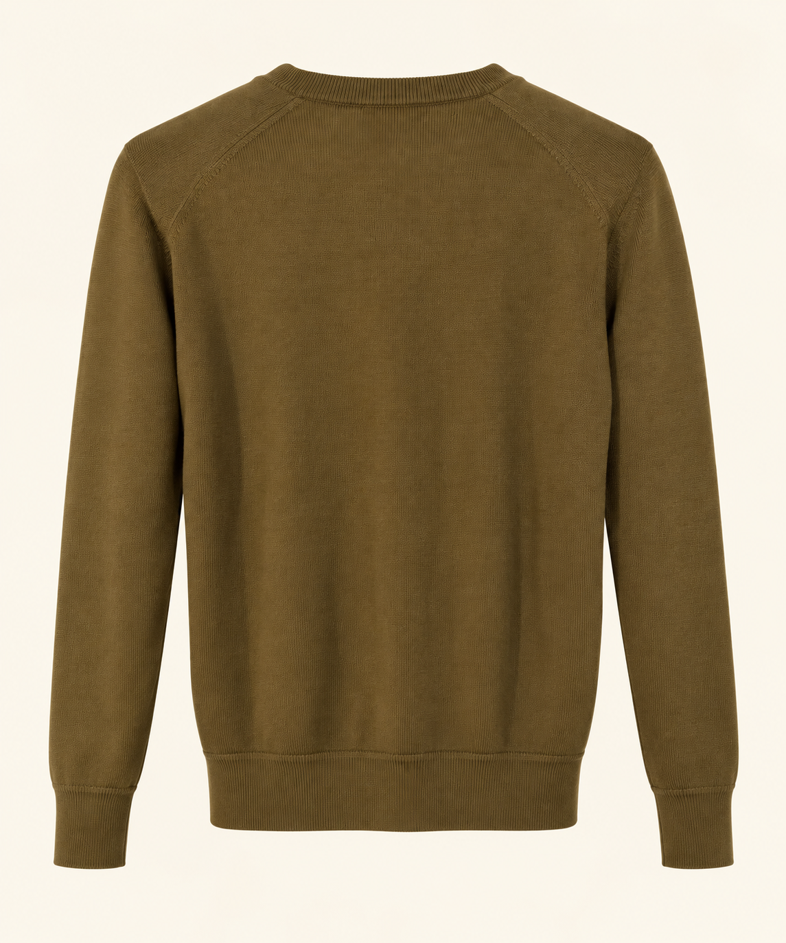 Gucci Olive Green Crest Patch V-Neck Sweater M
