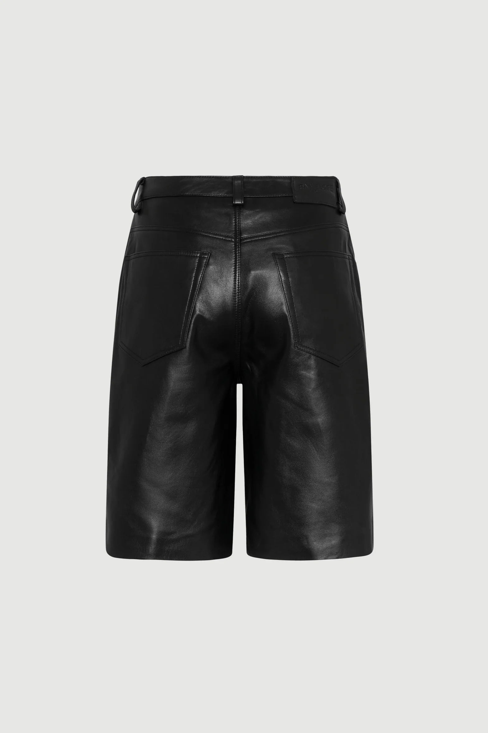 Envelope1976 Plot Leather Shorts - Black